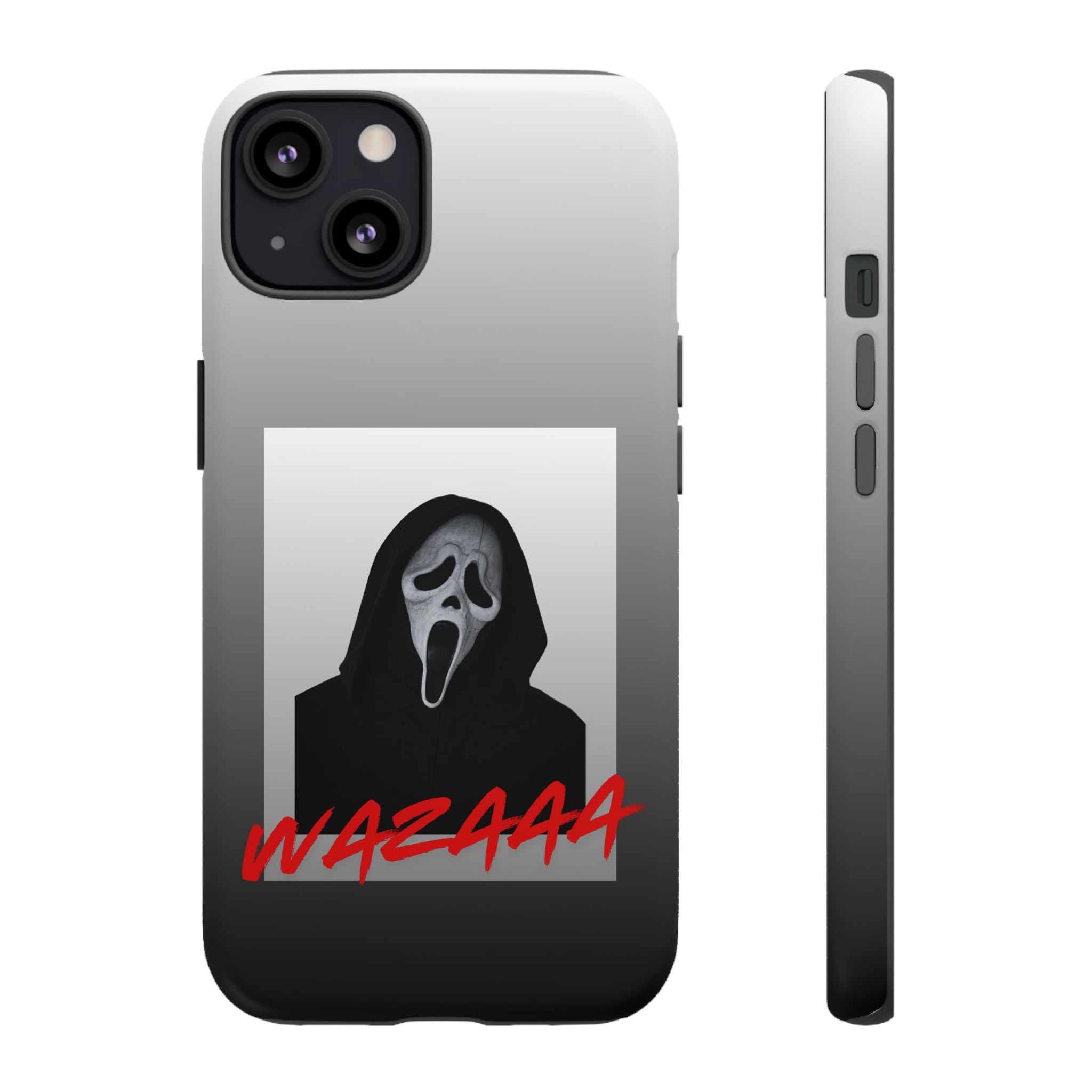 Scream Mask Phone Case – 'WAZAAA' Horror Movie Protective Cover