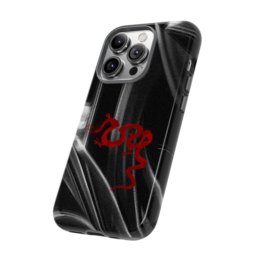 Phone Case — Black Abstract Smoke Design