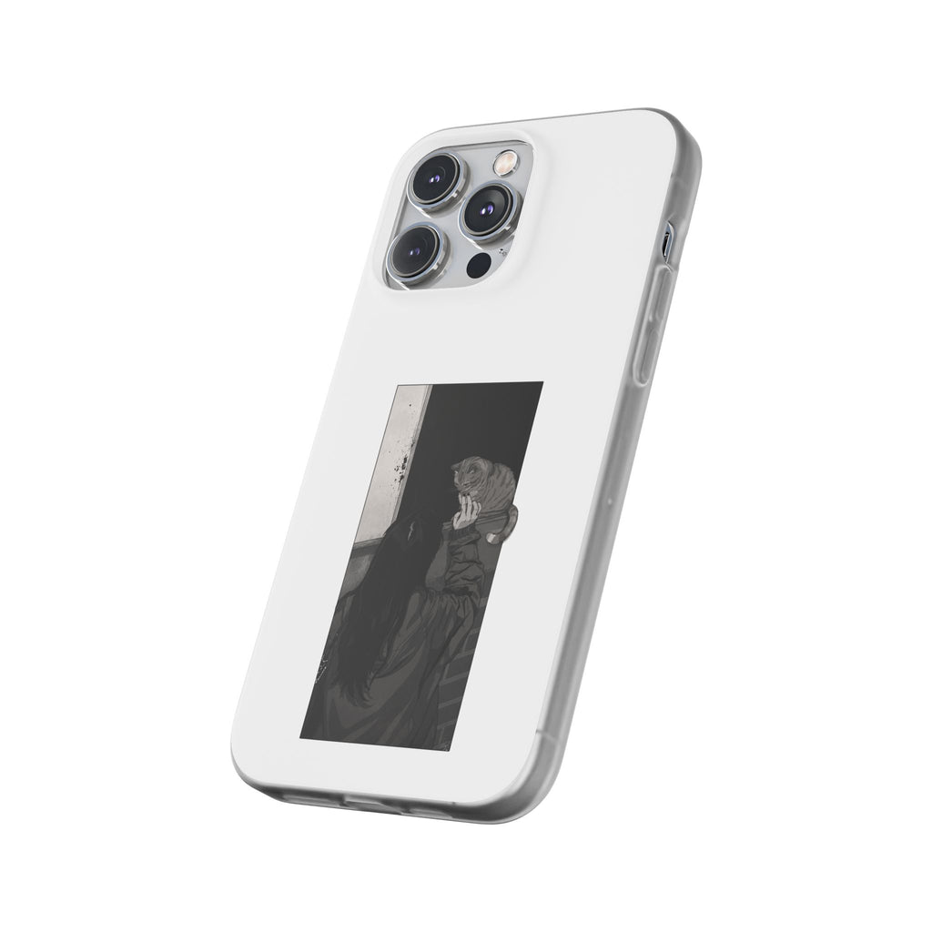 Black & White Cat Window Art Flexi Case