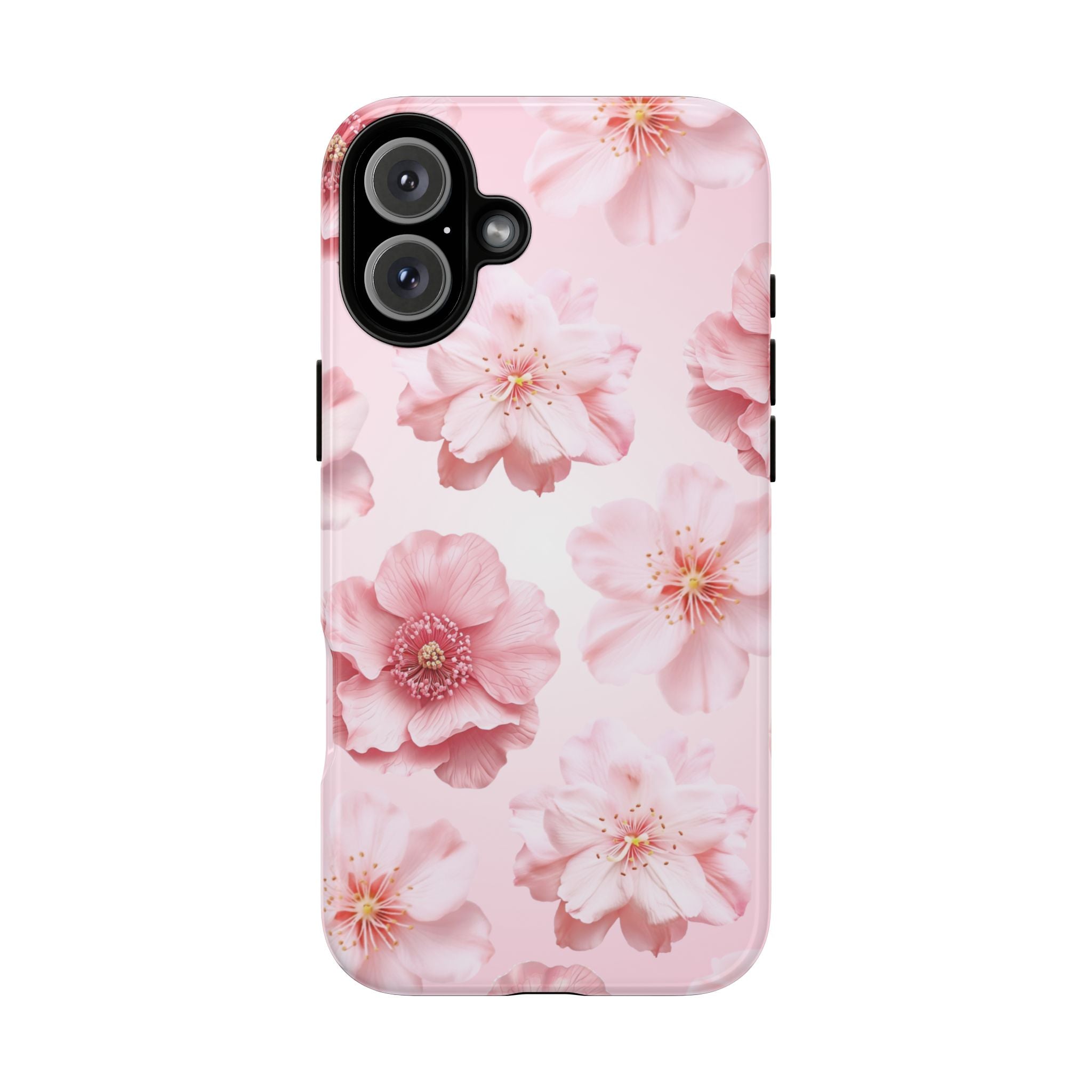 Pink Floral Tough Phone Case — Protective Sakura Blossom Design