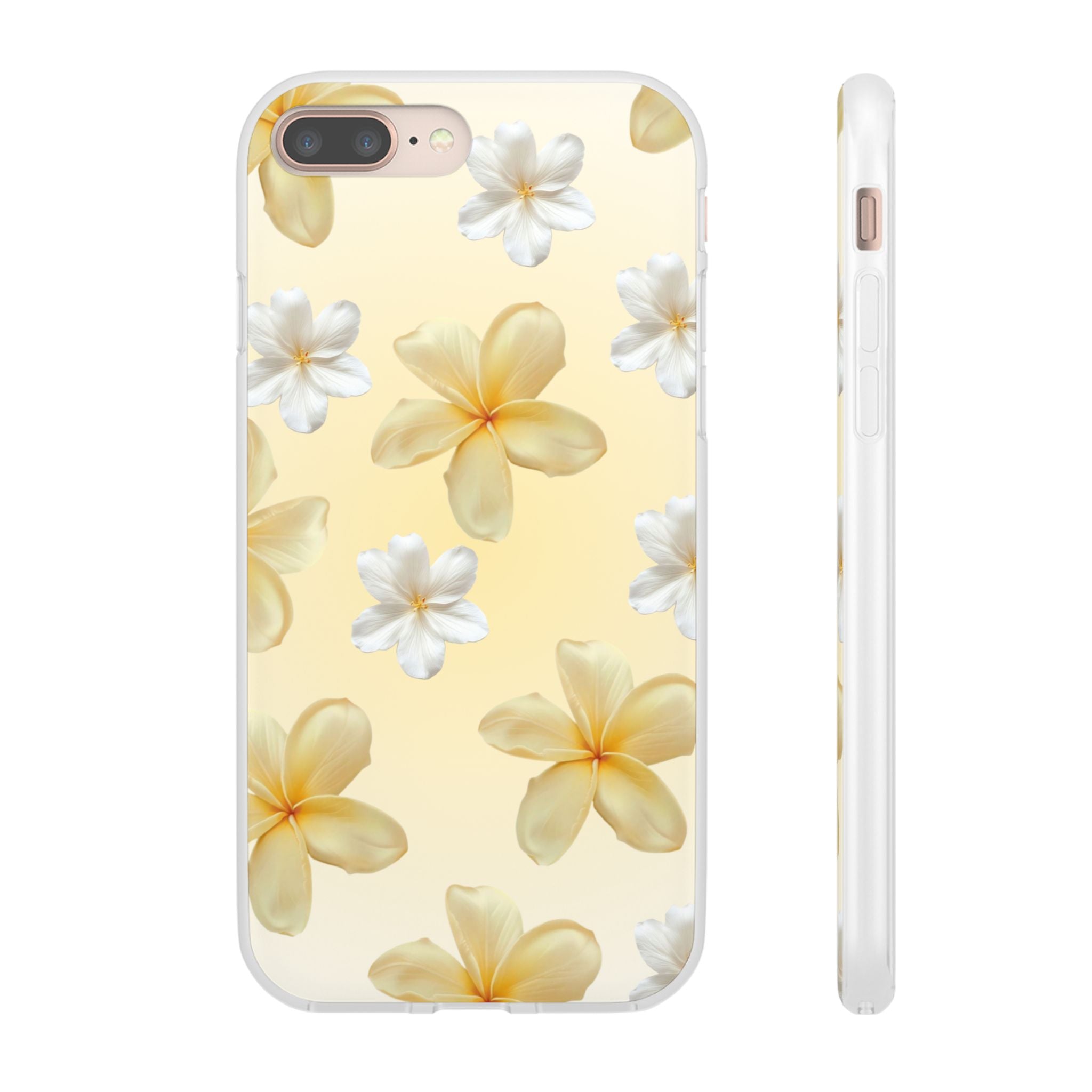 Plumeria Floral Phone Case — Yellow Tropical Flower Protective Case