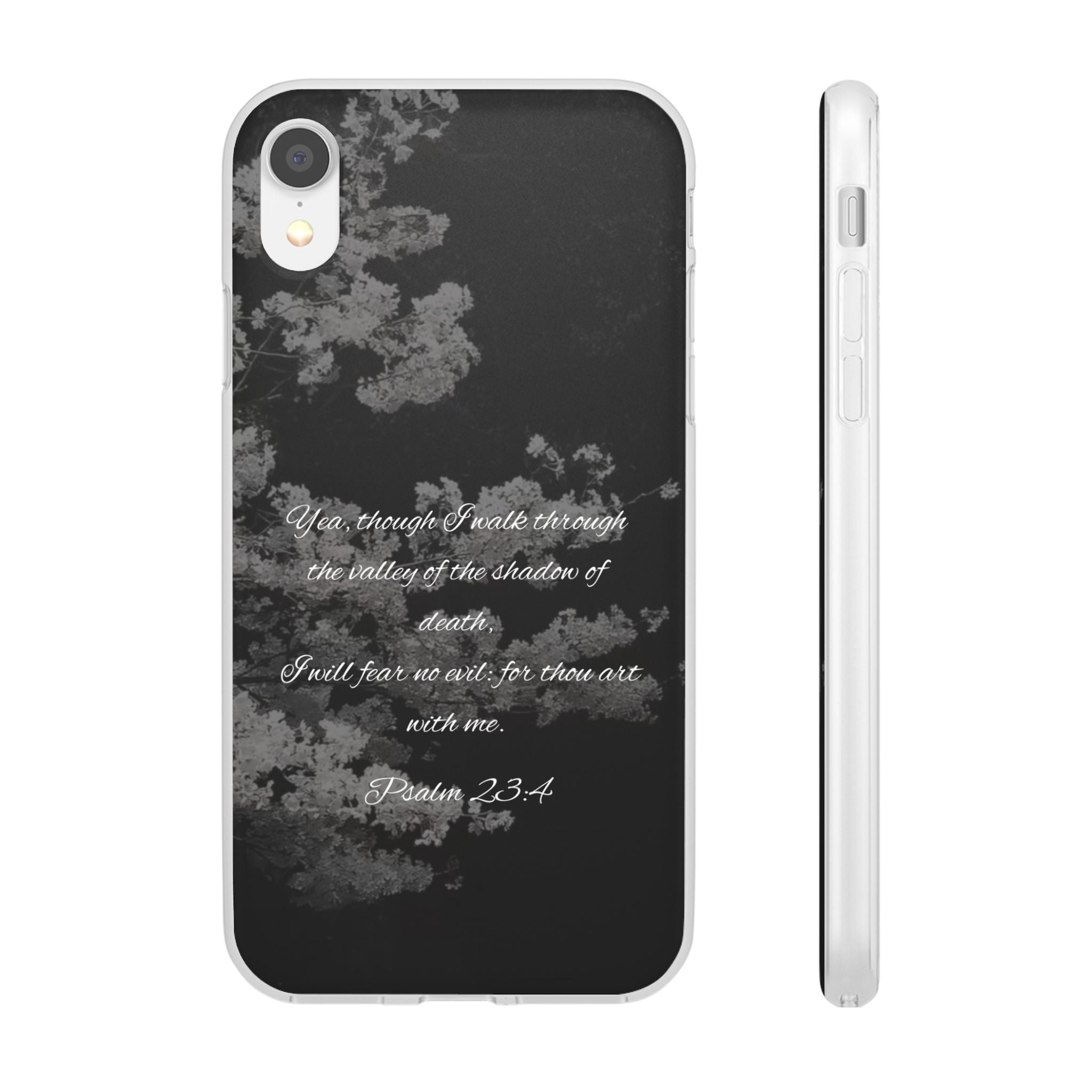 Phone Case — Psalm 23:4 Black Cloudy Faith Design