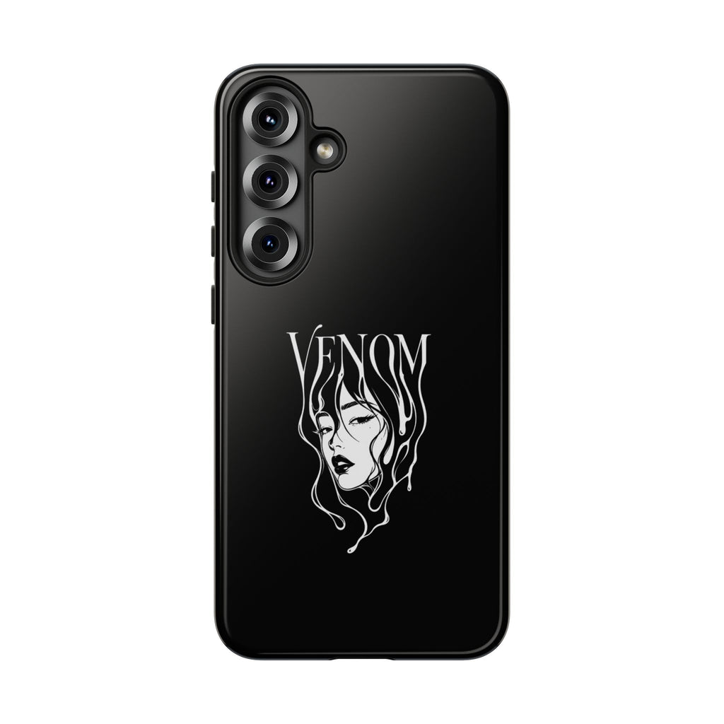 Venom Goth Phone Case — Black Protective Tough Case with Dark Femme Artwork