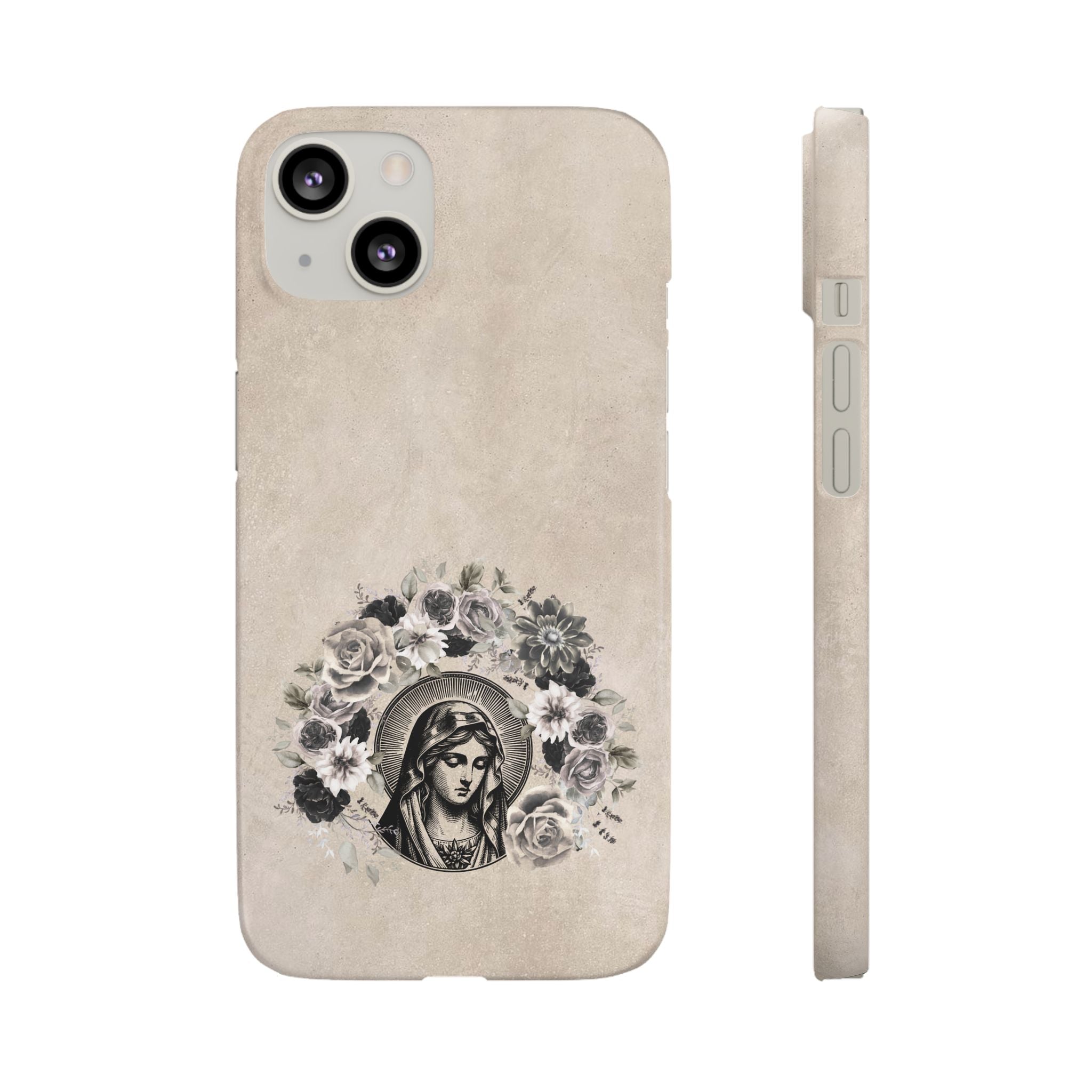 Vintage Madonna Floral Phone Case — Religious iPhone Snap Case