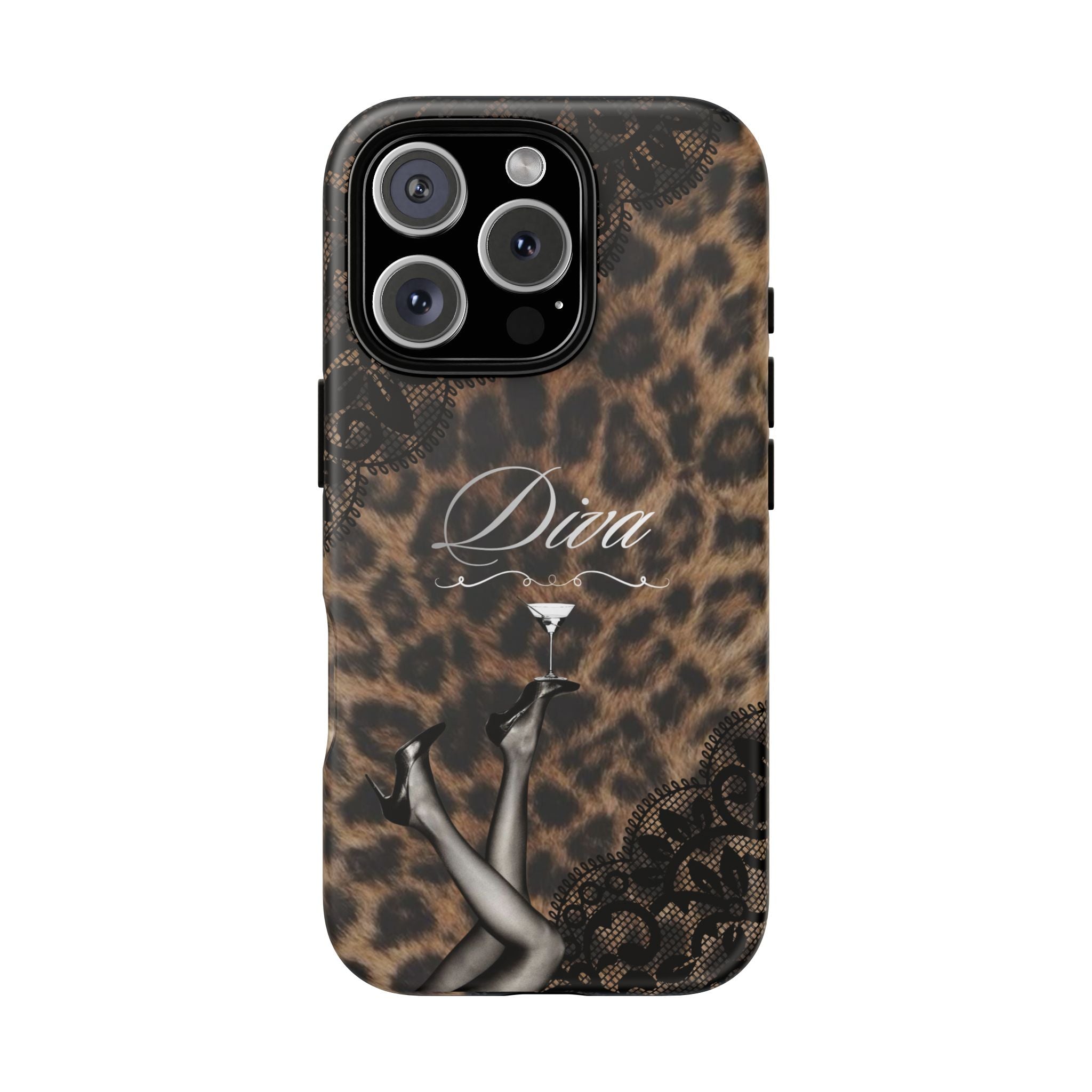 Leopard Lace 'Diva' Tough Phone Case