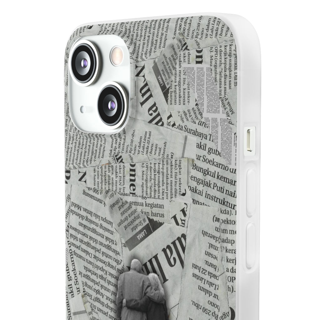 Newspaper Collage 'Until The End' Phone Case - Romantic Vintage iPhone Cover