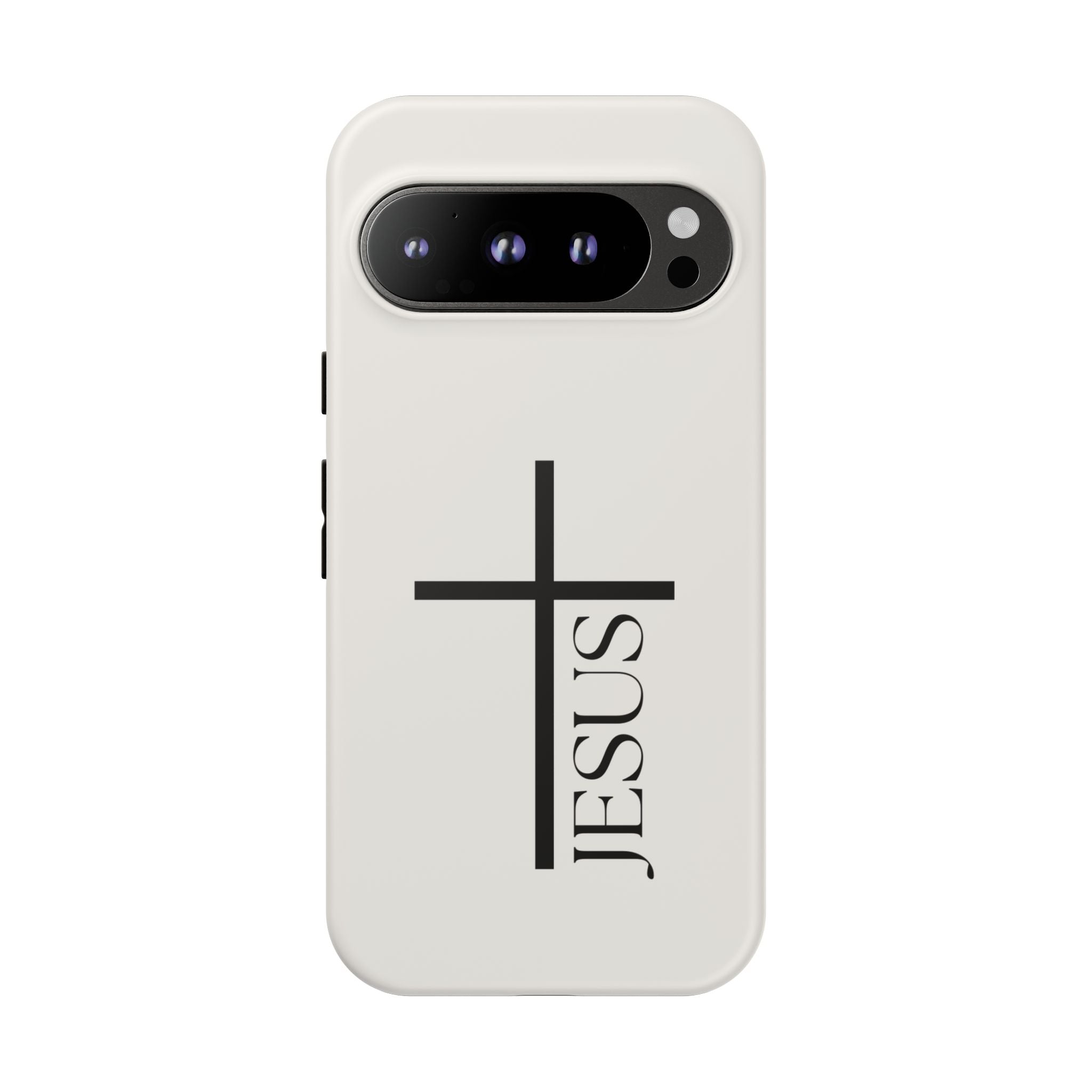 Christian Cross Phone Case - JESUS Vertical Minimalist iPhone Cover