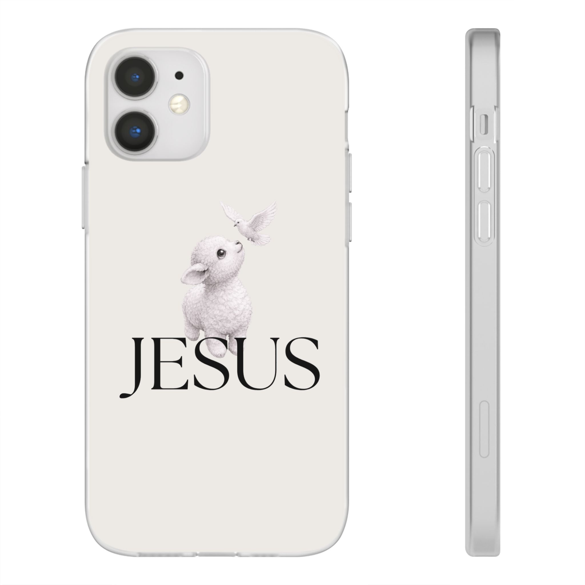 Jesus Lamb Phone Case - Christian Faith iPhone Case with Dove