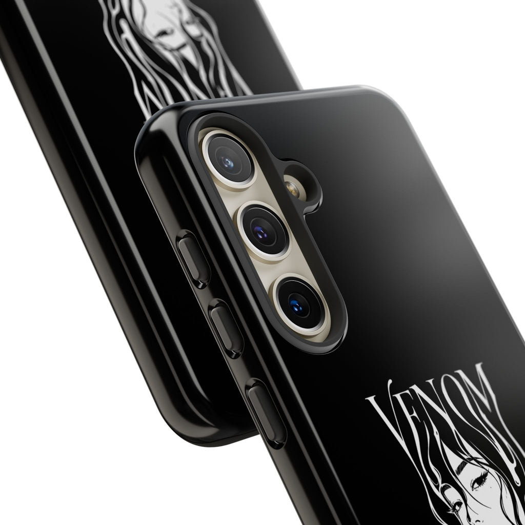 Venom Goth Phone Case — Black Protective Tough Case with Dark Femme Artwork