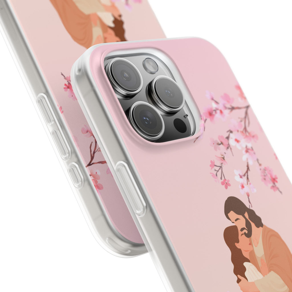 God Is Our Refuge – Psalm 46:1 Cherry Blossom Christian Flexi Phone Case
