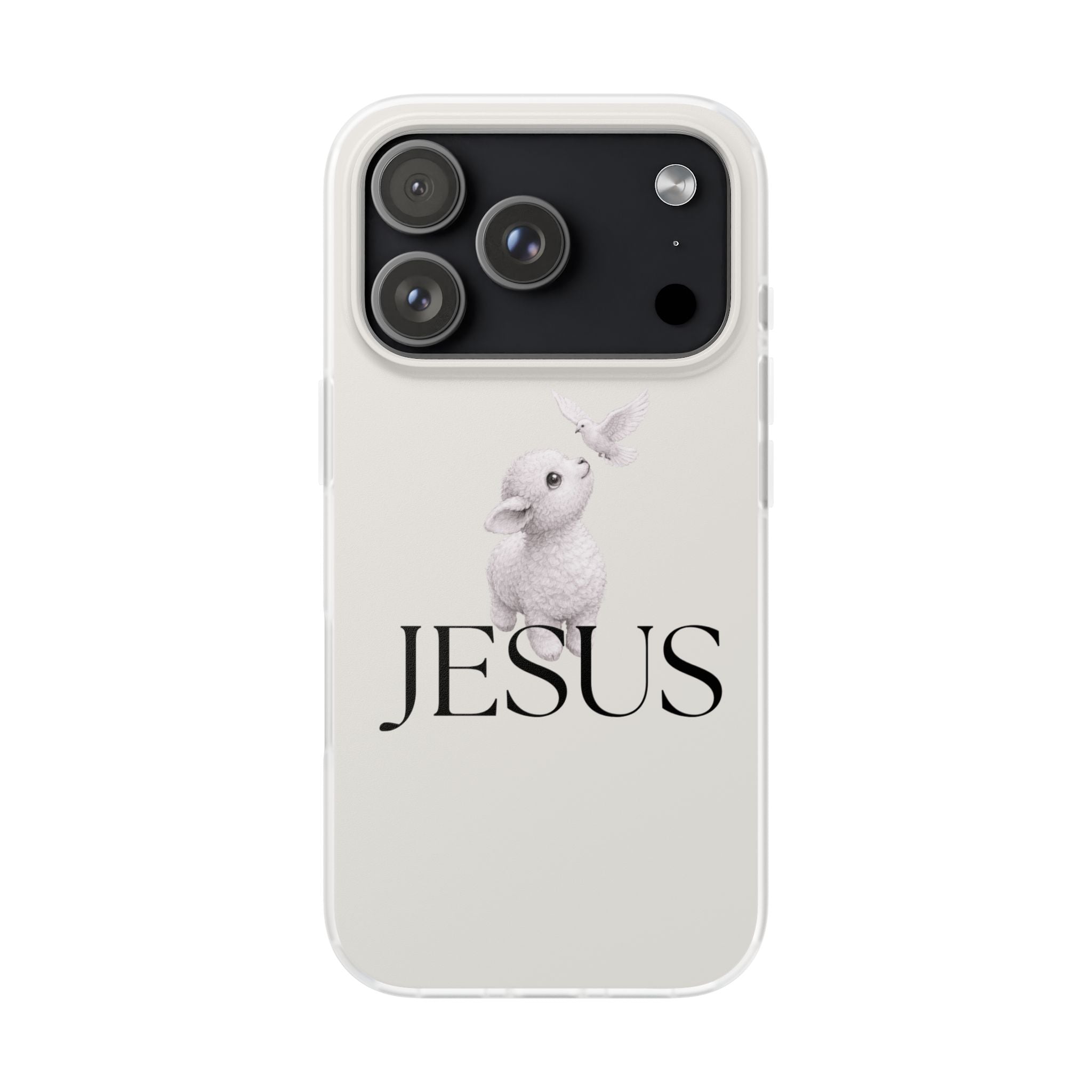 Jesus Lamb Phone Case - Christian Faith iPhone Case with Dove