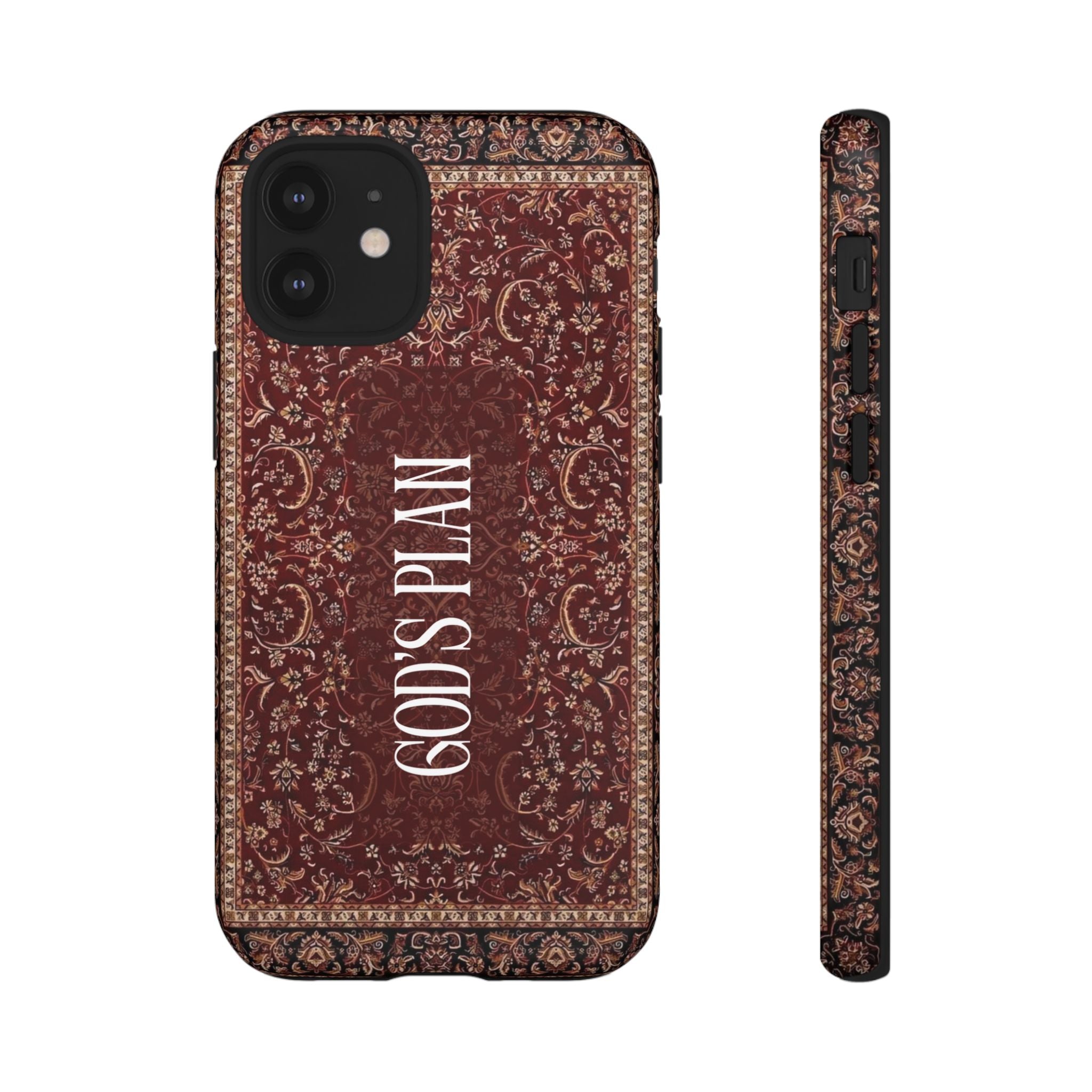 God's Plan — Vintage Tapestry Christian Tough Phone Case | Boho Faith Cover