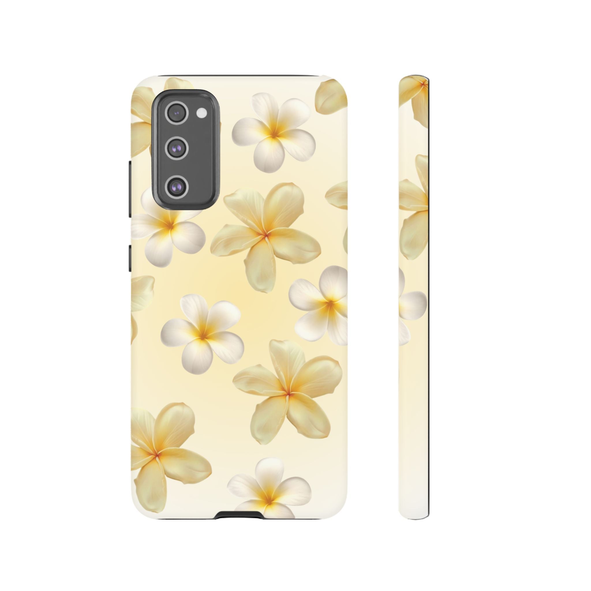 Plumeria Floral Phone Case — Tropical Yellow Hard Phone Cover