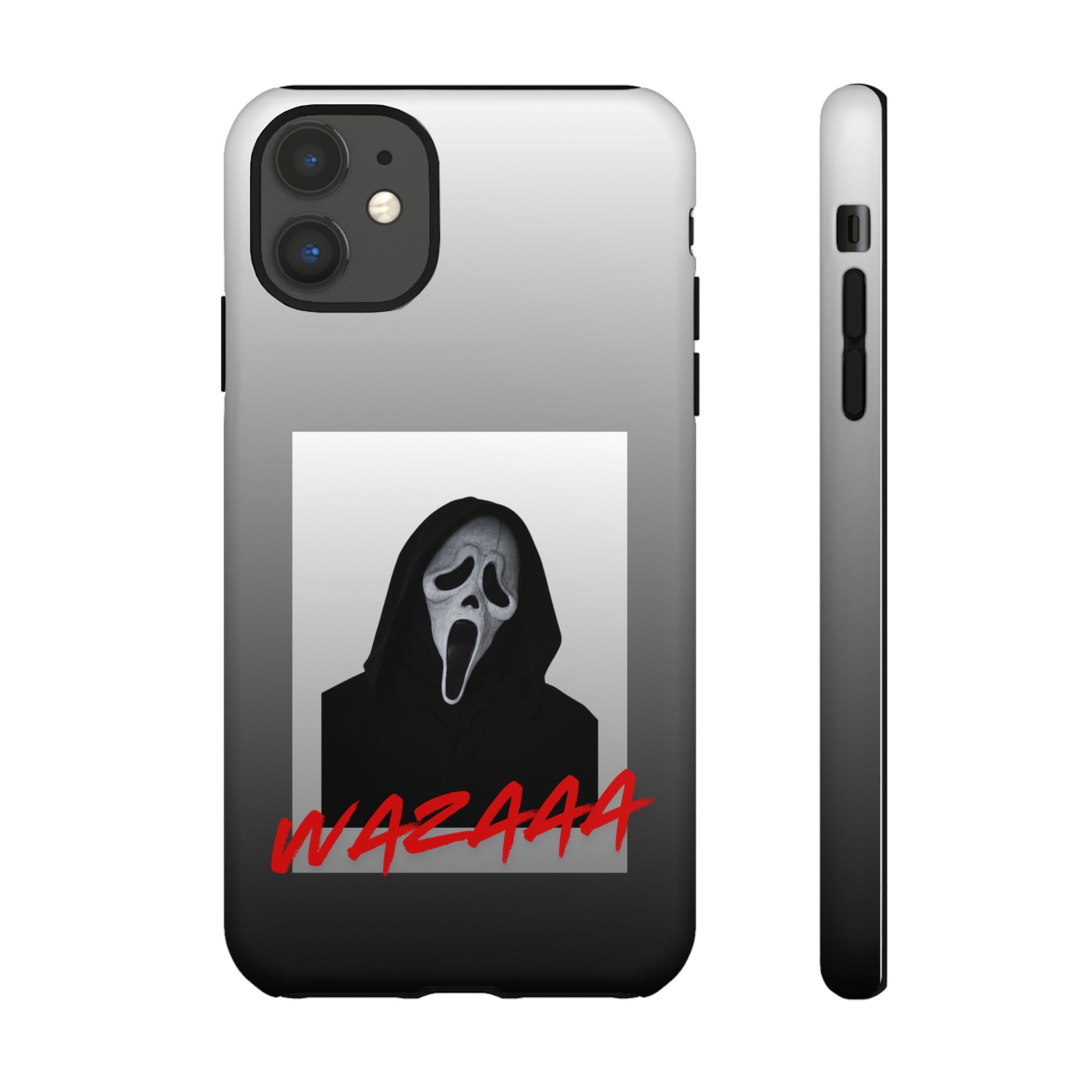 Scream Mask Phone Case – 'WAZAAA' Horror Movie Protective Cover