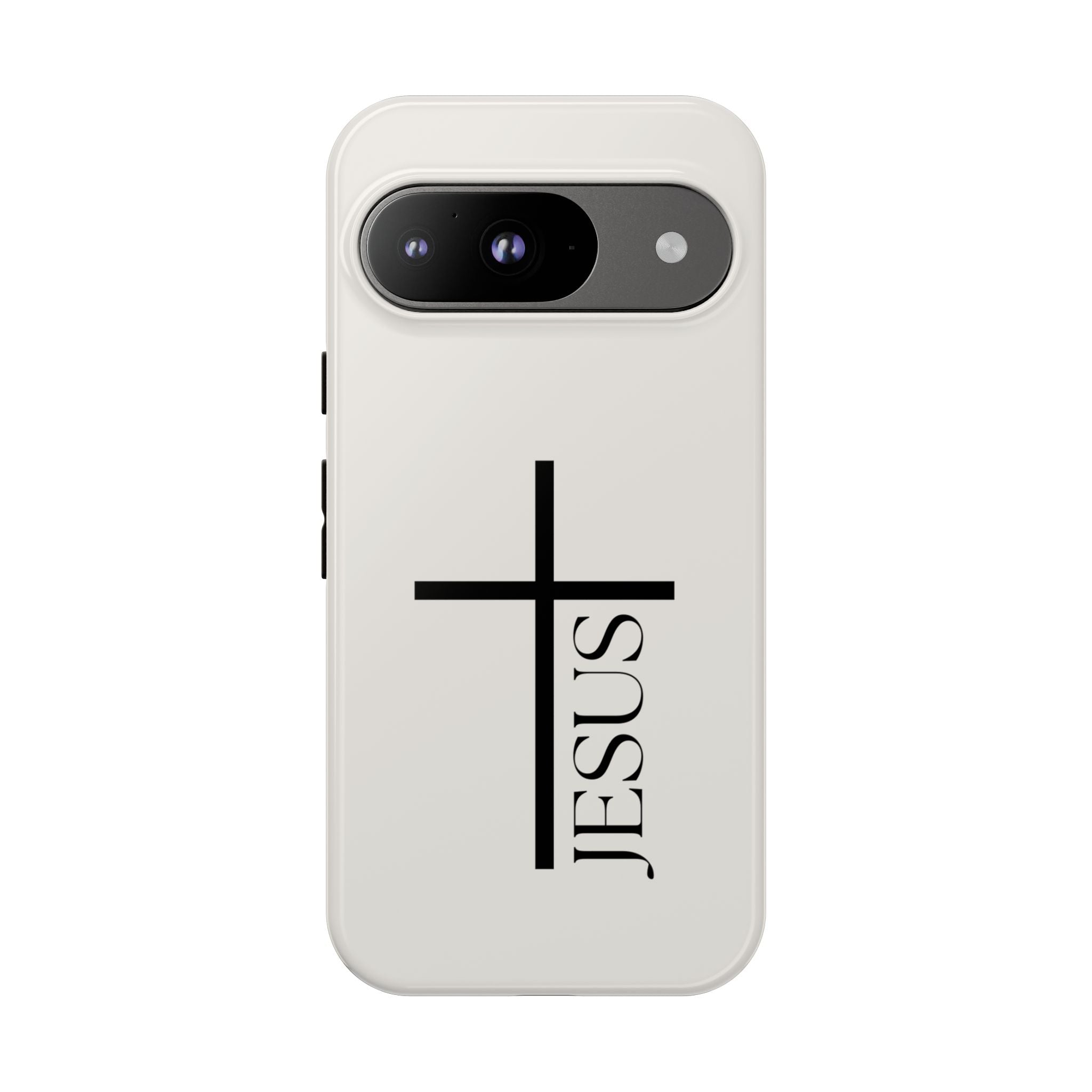 Christian Cross Phone Case - JESUS Vertical Minimalist iPhone Cover