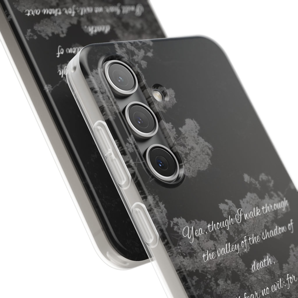Phone Case — Psalm 23:4 Black Cloudy Faith Design