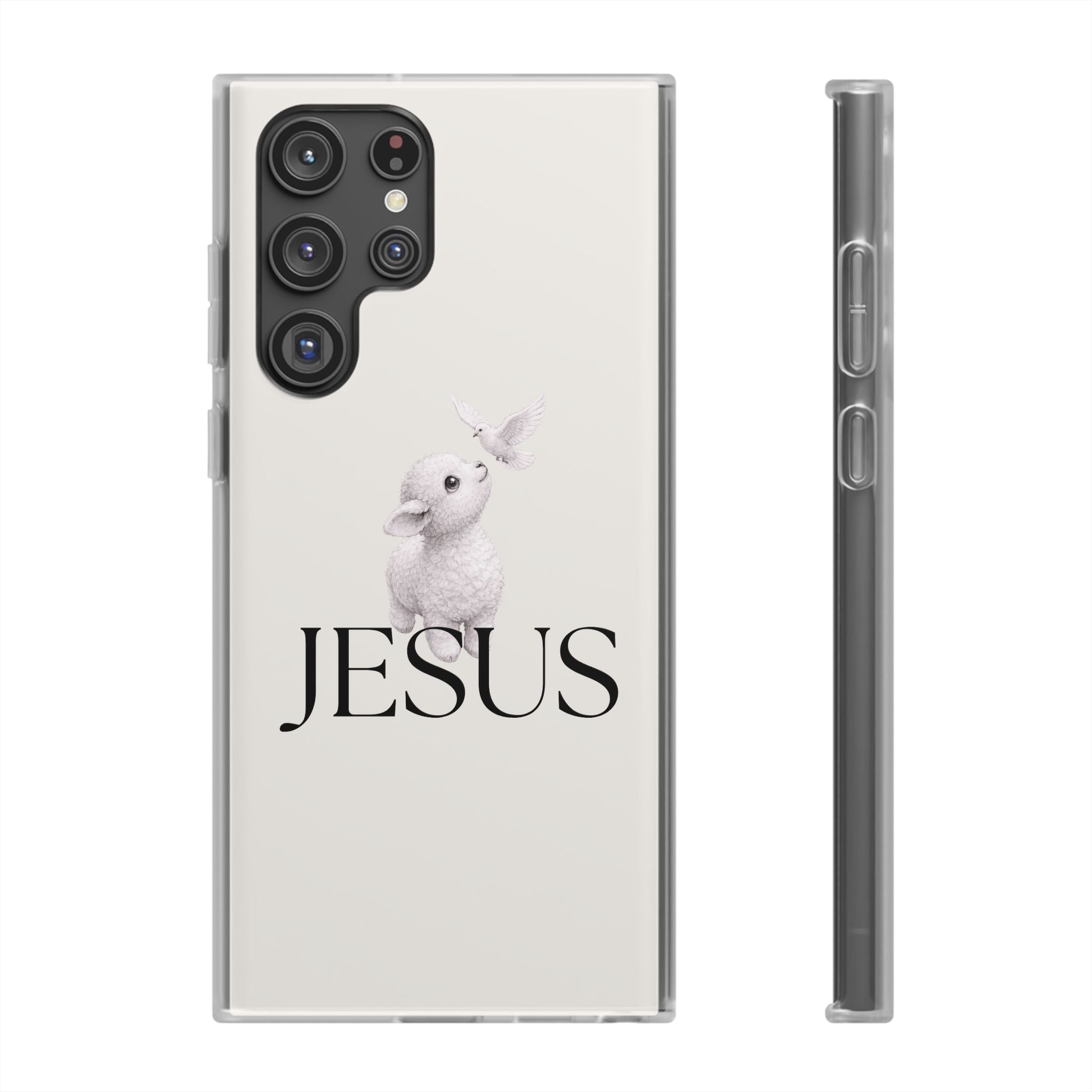 Jesus Lamb Phone Case - Christian Faith iPhone Case with Dove