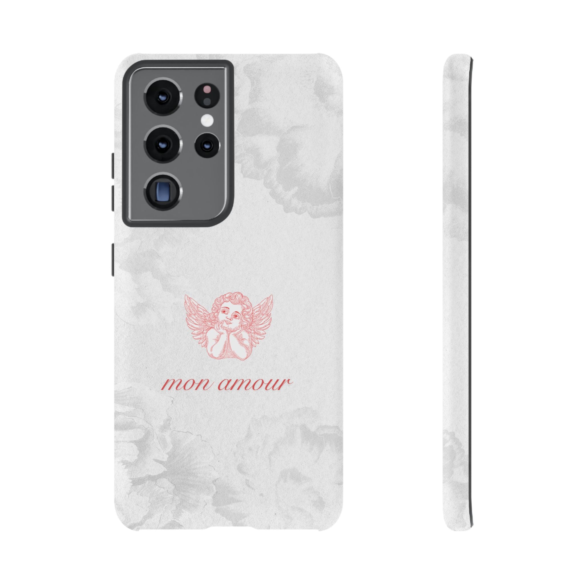 Tough Case — 'mon amour' Pink Cherub Floral Phone Case