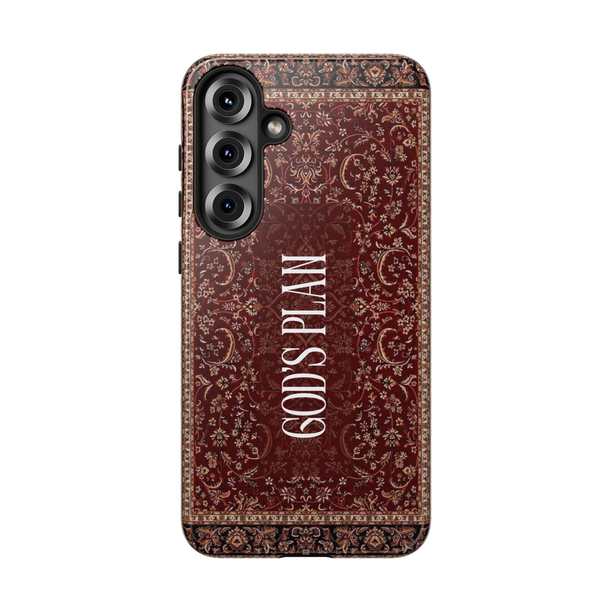 God's Plan — Vintage Tapestry Christian Tough Phone Case | Boho Faith Cover