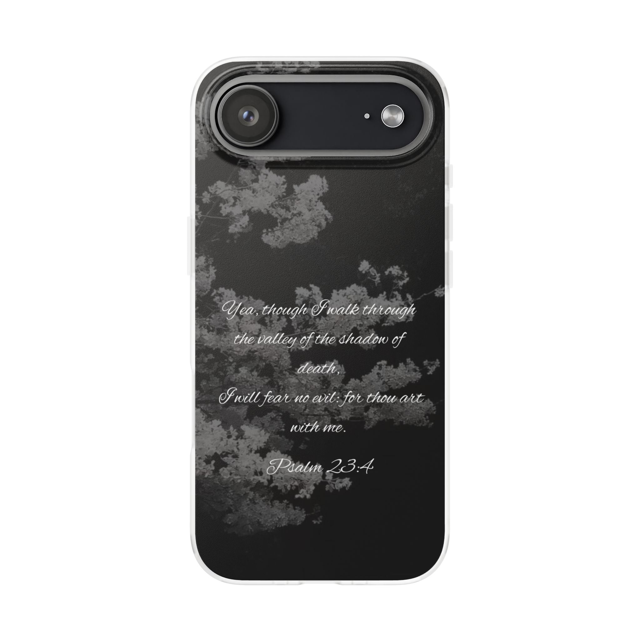 Phone Case — Psalm 23:4 Black Cloudy Faith Design