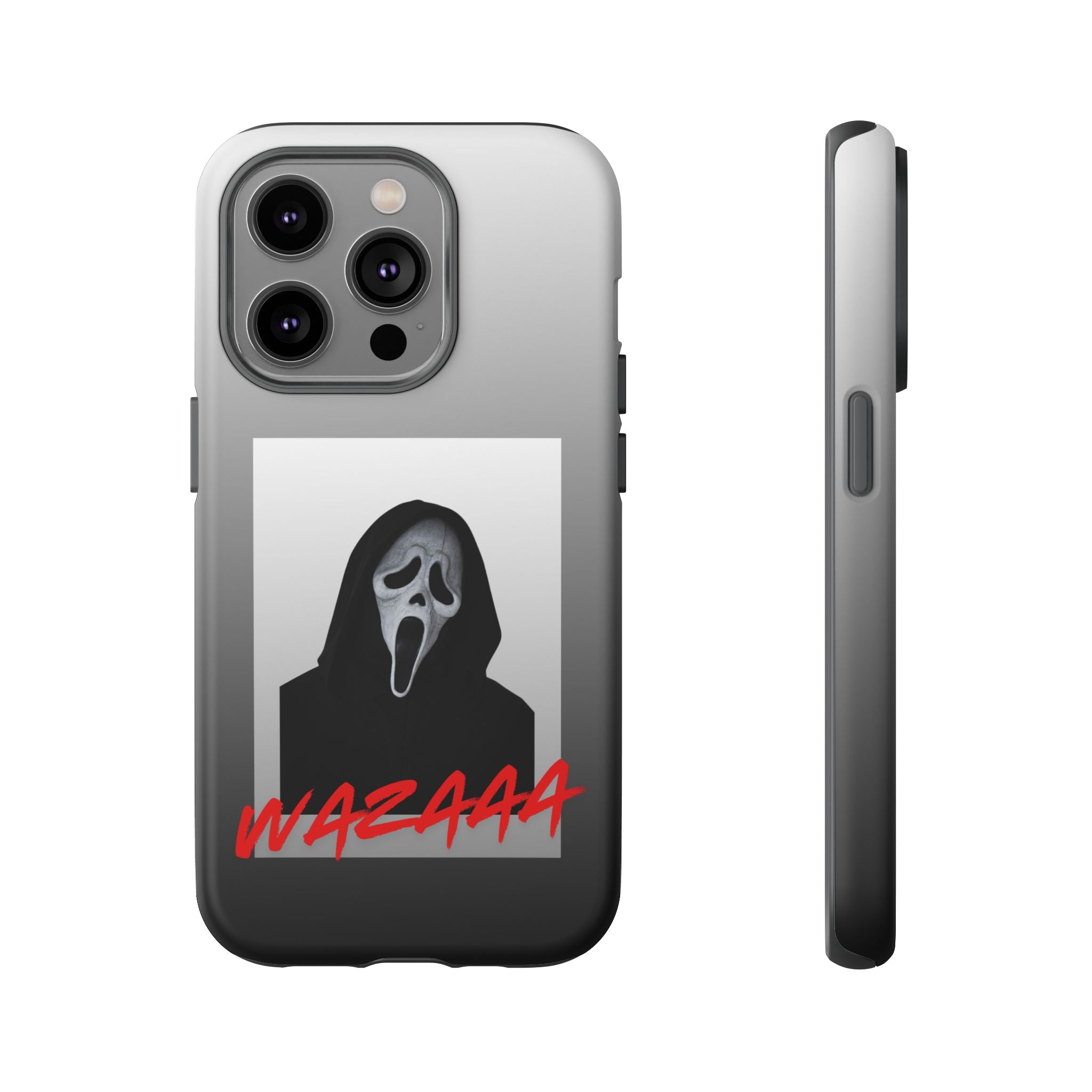 Scream Mask Phone Case – 'WAZAAA' Horror Movie Protective Cover