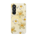 Plumeria Floral Flexi Phone Case — Tropical Yellow Flower Protective Cover