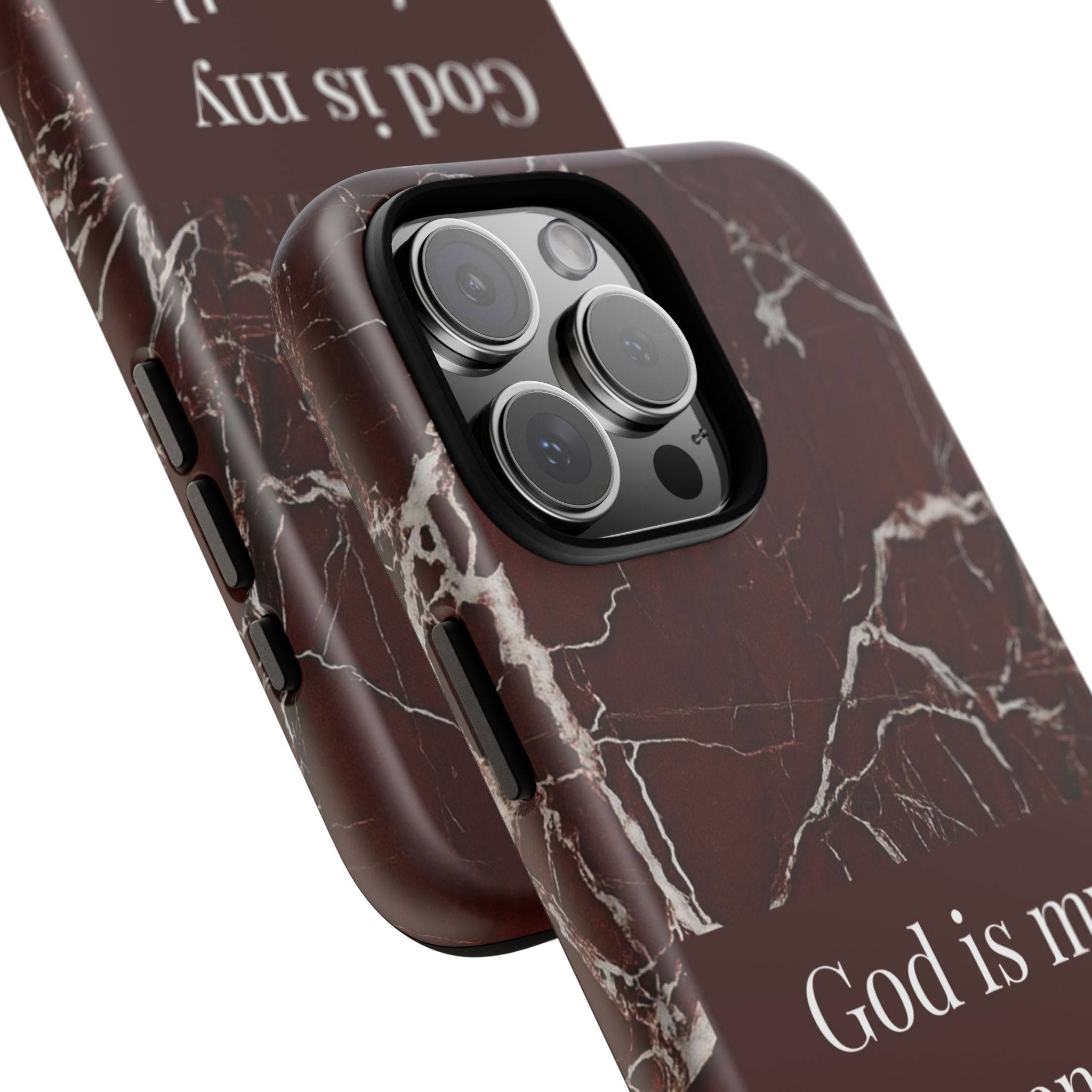 God Is My Strength — Psalm 73:26 Christian Tough Phone Case | Marble Faith Cover
