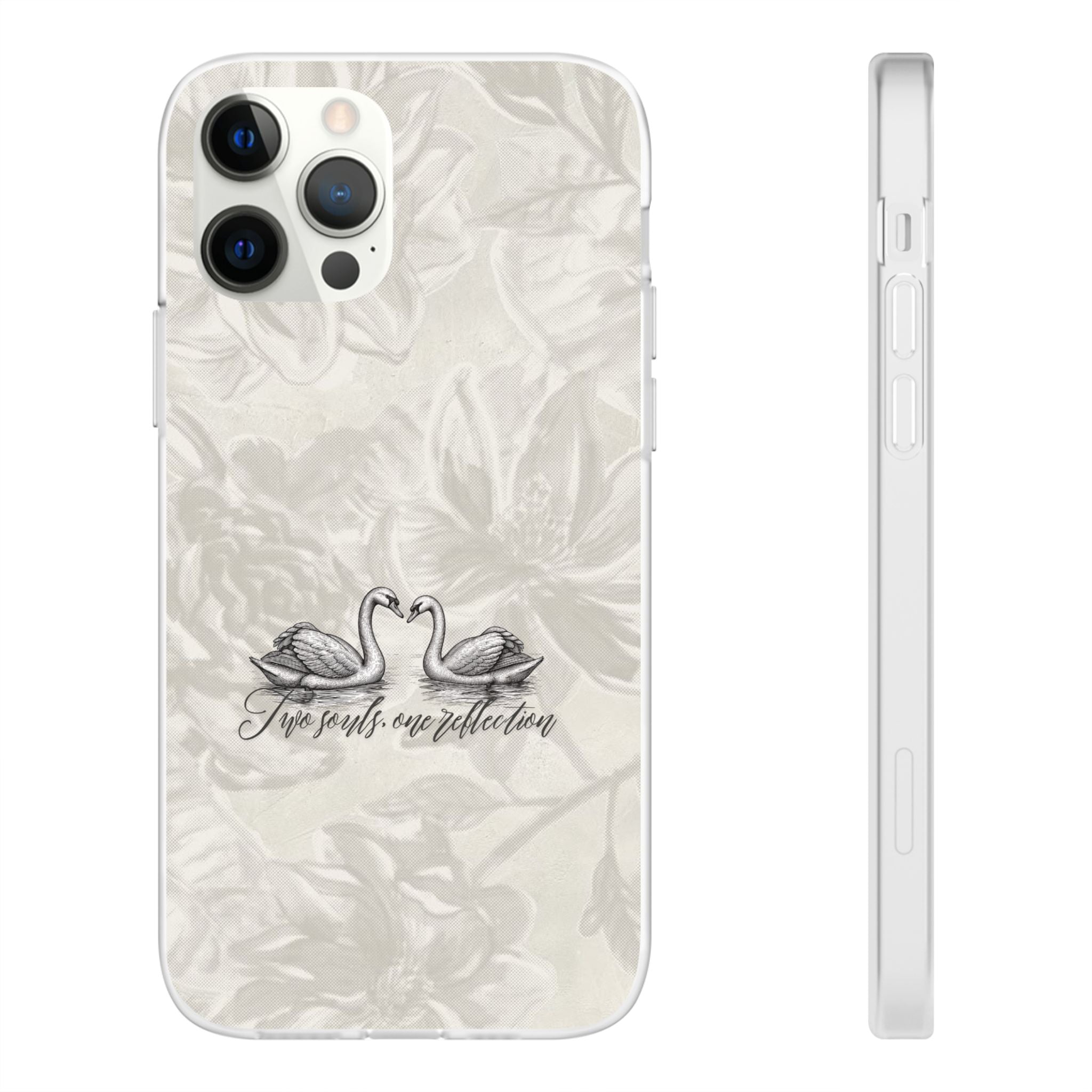 Swan Reflection Floral Phone Case