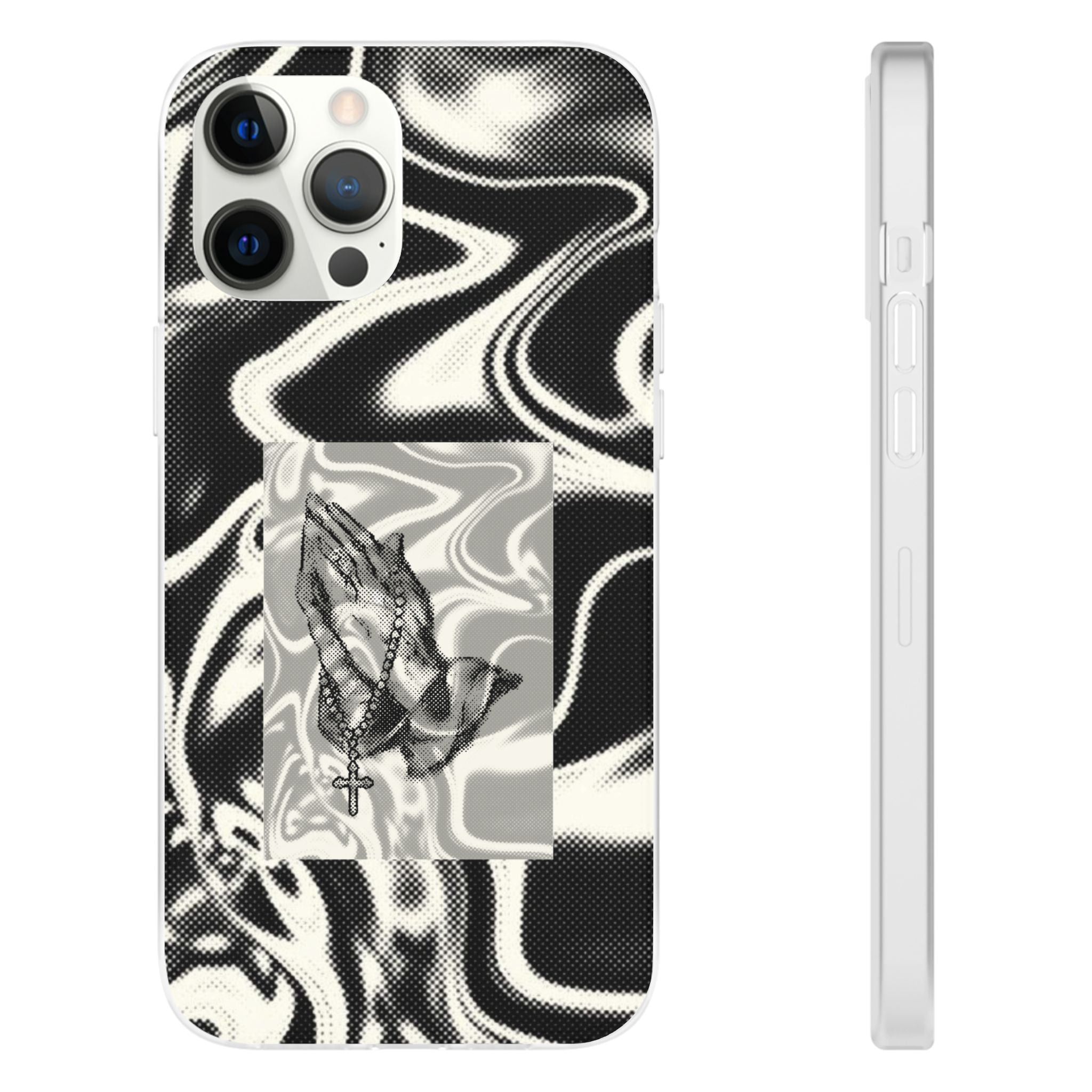 Praying Hands Black & White Phone Case