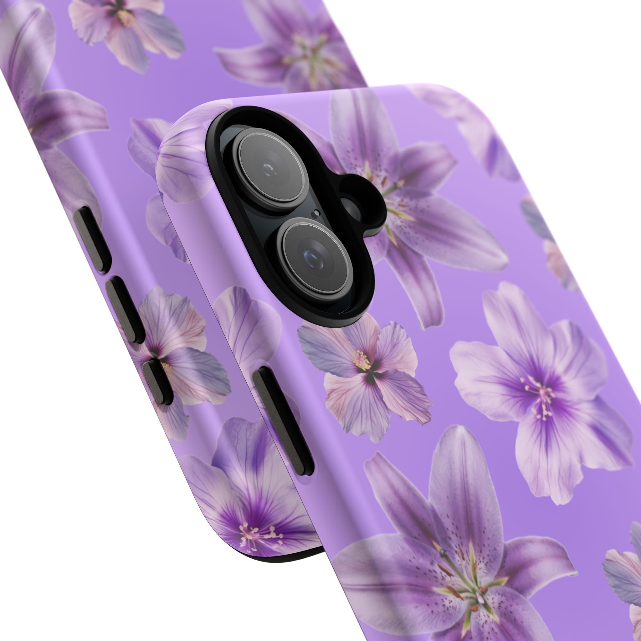 Floral Lavender Tough Phone Case – Purple Blossom Protective Cover