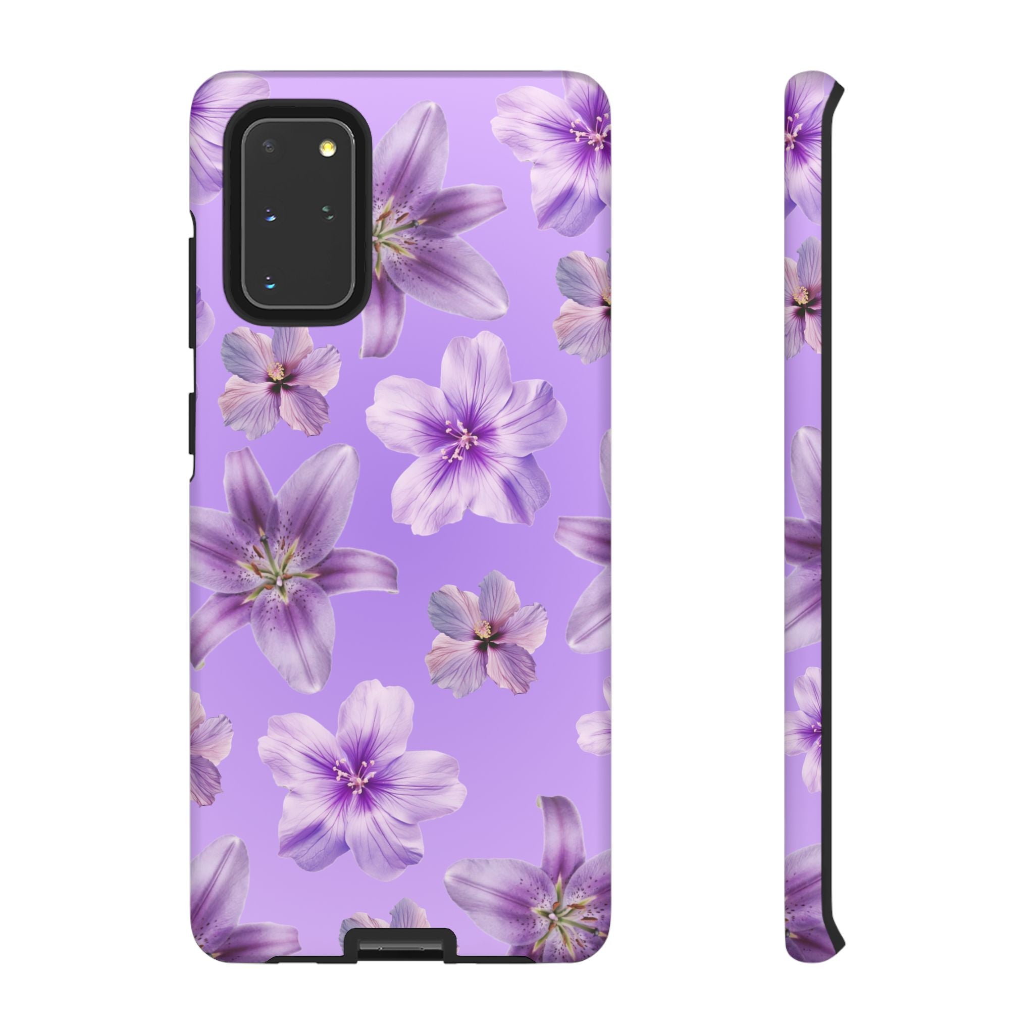 Floral Lavender Tough Phone Case – Purple Blossom Protective Cover