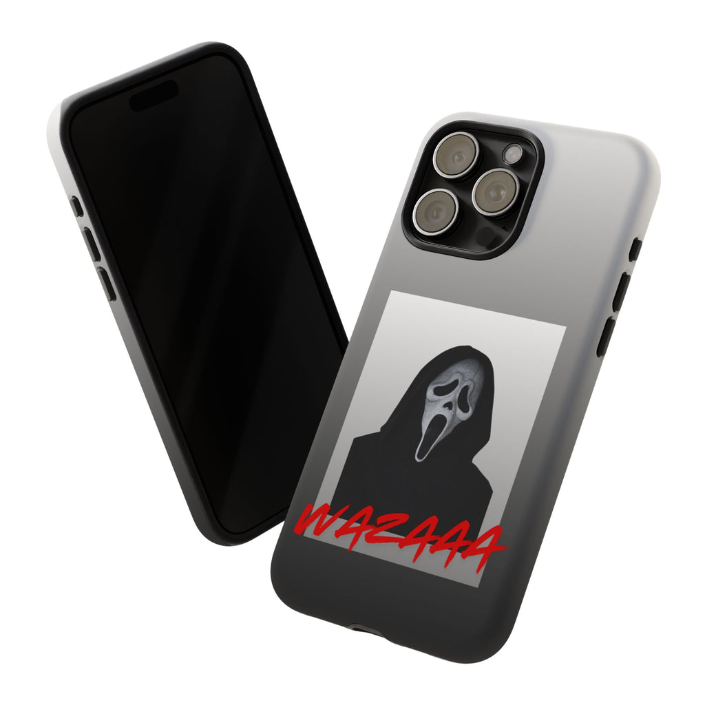 Scream Mask Phone Case – 'WAZAAA' Horror Movie Protective Cover