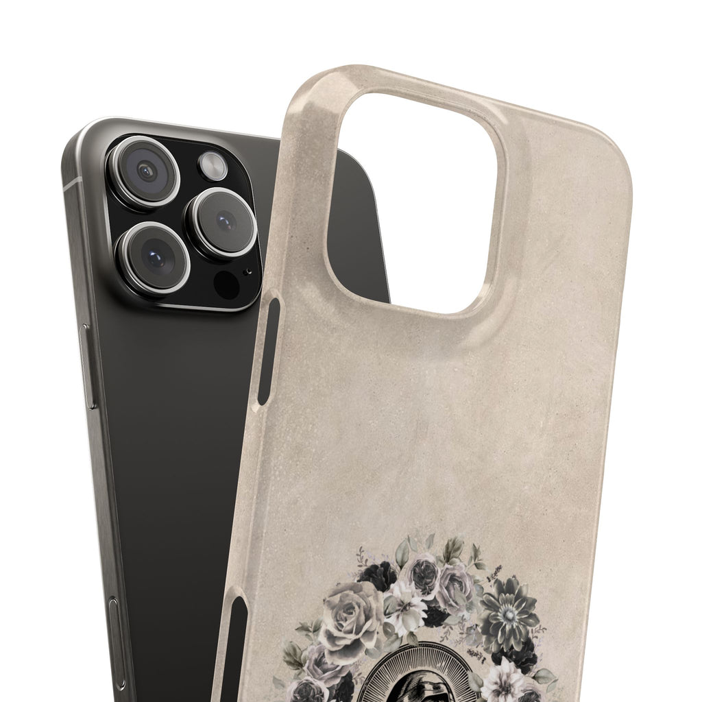 Vintage Madonna Floral Phone Case — Religious iPhone Snap Case