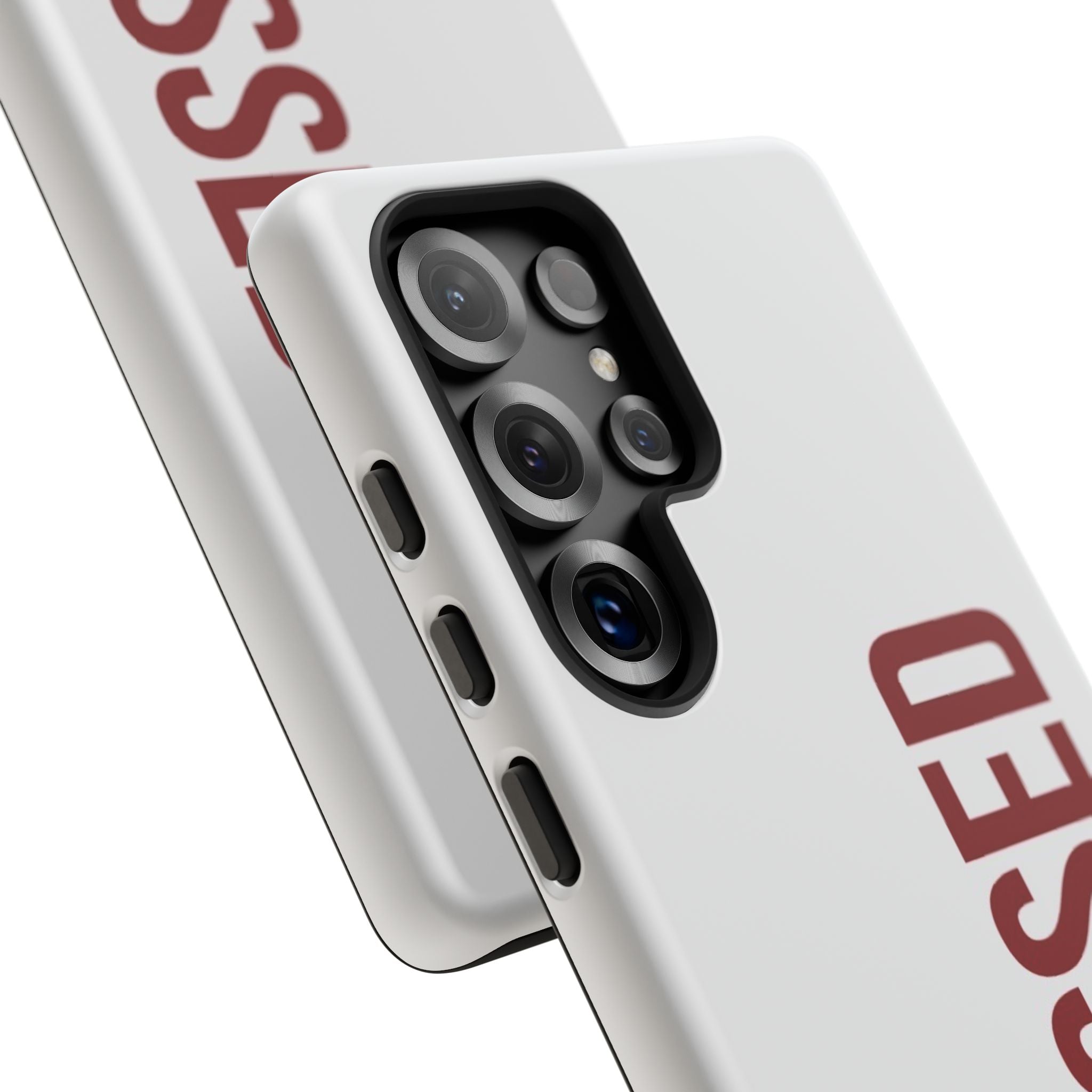 Blessed Vertical Phone Case — Protective Slim iPhone Cover with Red 'BLESSED' Text