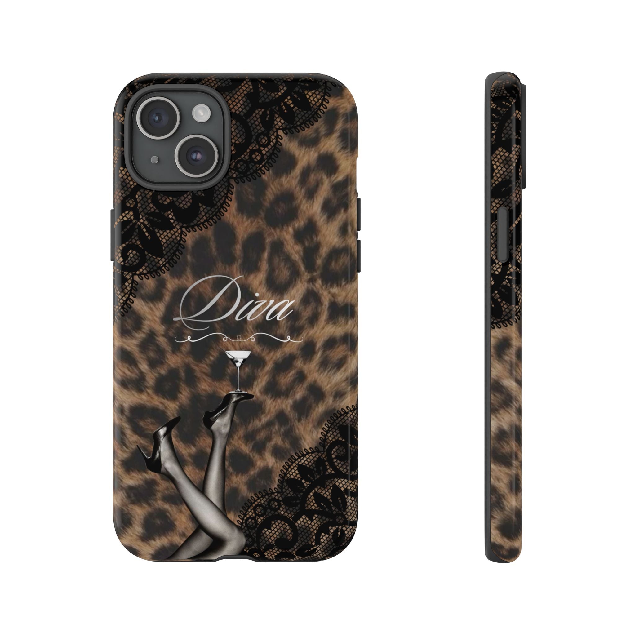 Leopard Lace 'Diva' Tough Phone Case