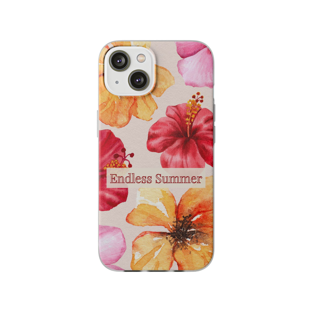 Phone Case - 'Endless Summer' Floral Watercolor Protective Flexi Case