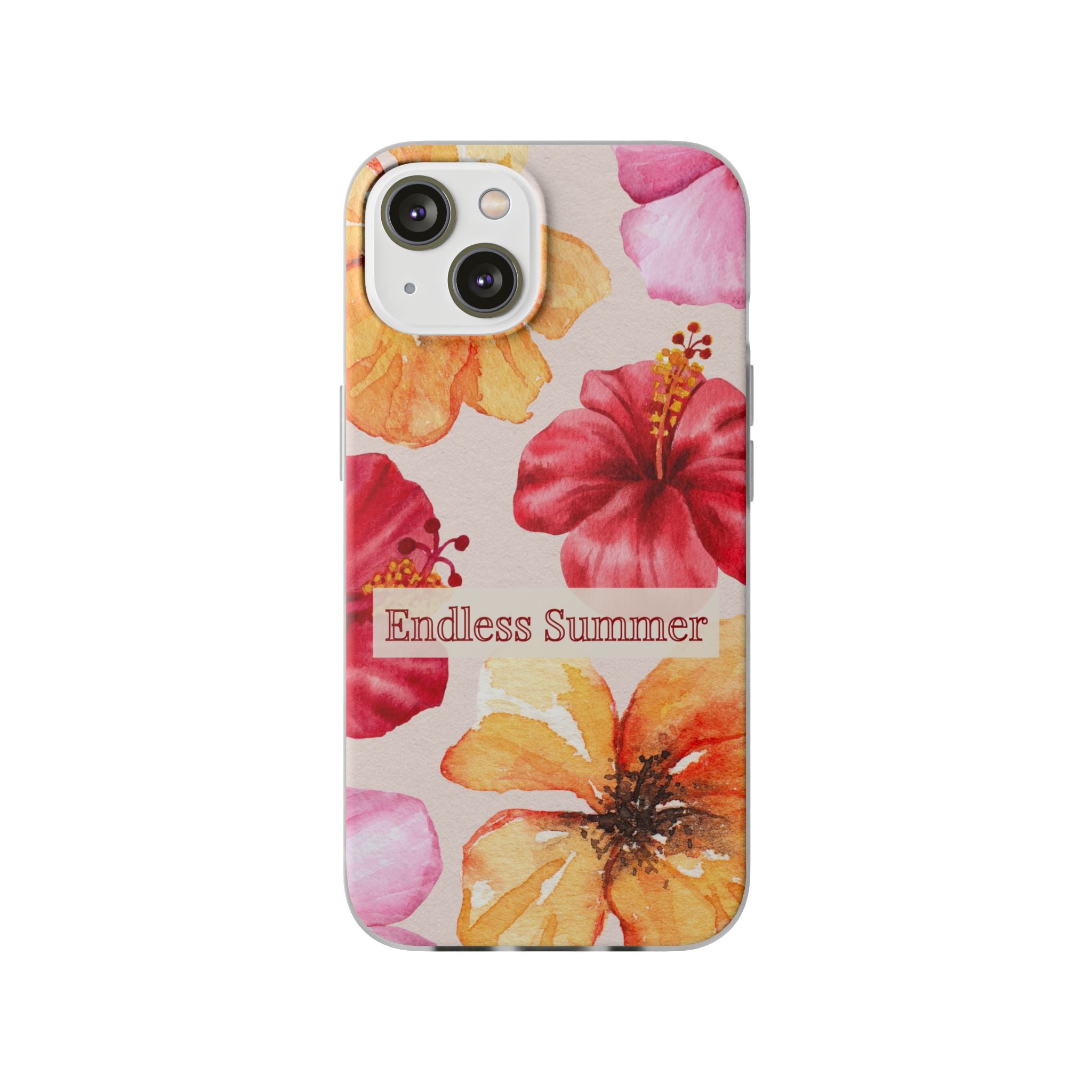 Phone Case - 'Endless Summer' Floral Watercolor Protective Flexi Case