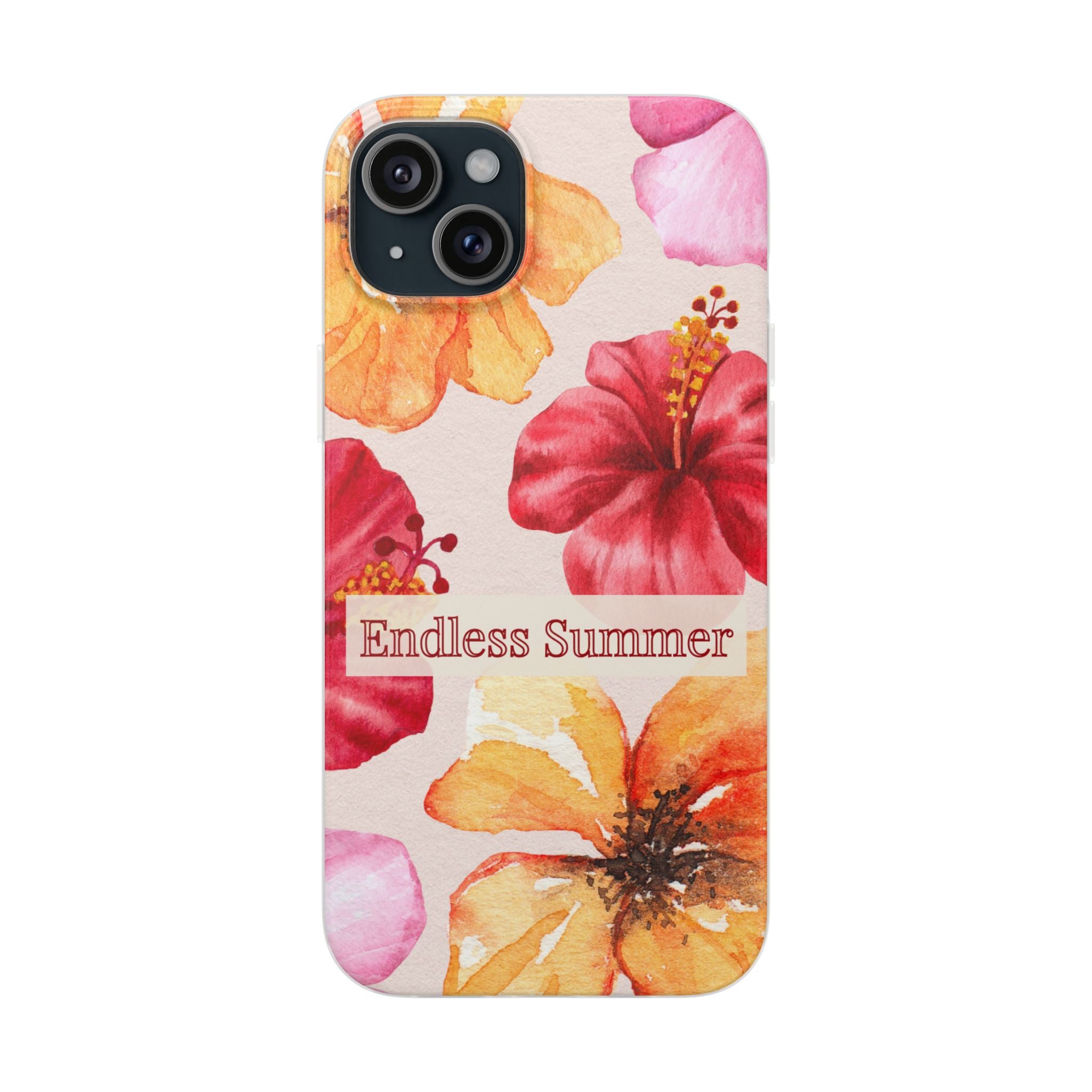 Phone Case - 'Endless Summer' Floral Watercolor Protective Flexi Case