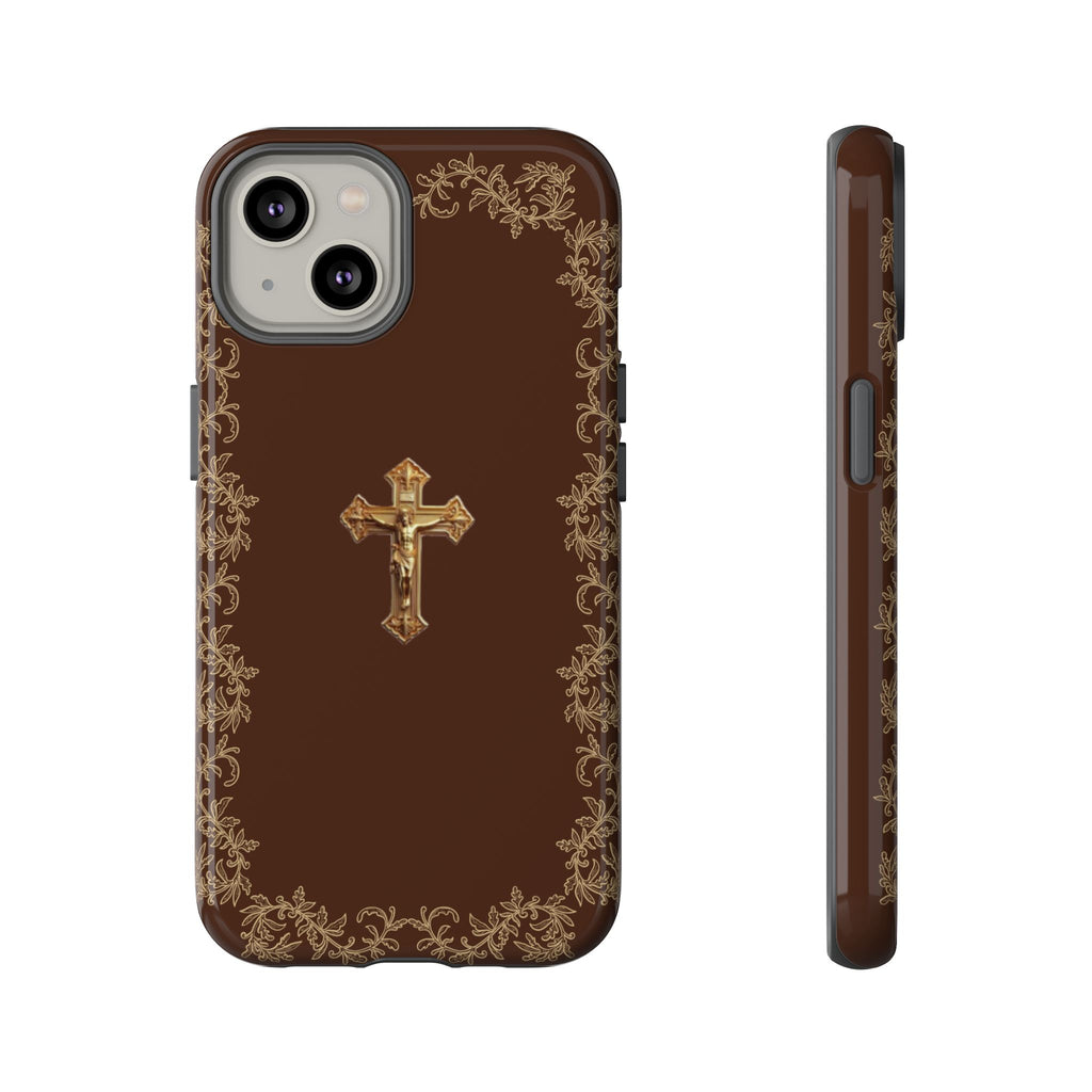 Gold Cross Bible - Christian Tough Phone Case