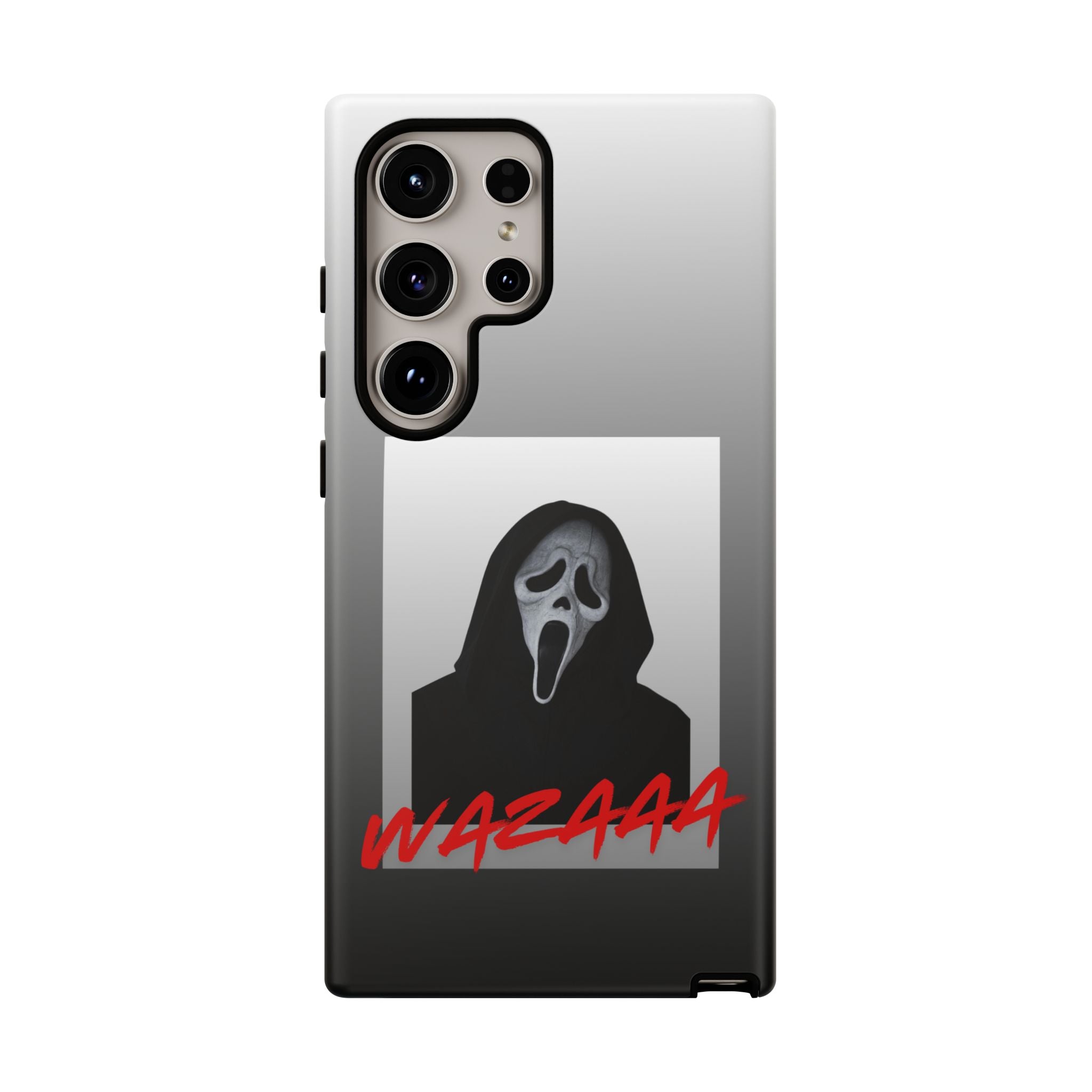Scream Mask Phone Case – 'WAZAAA' Horror Movie Protective Cover
