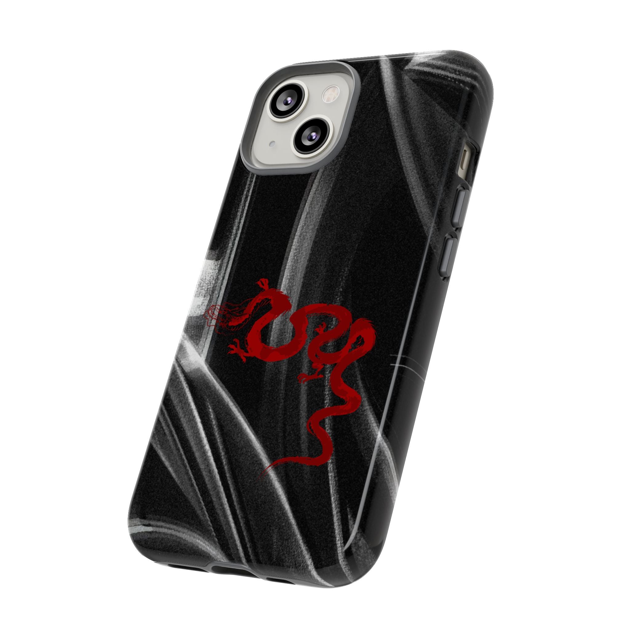 Phone Case — Black Abstract Smoke Design
