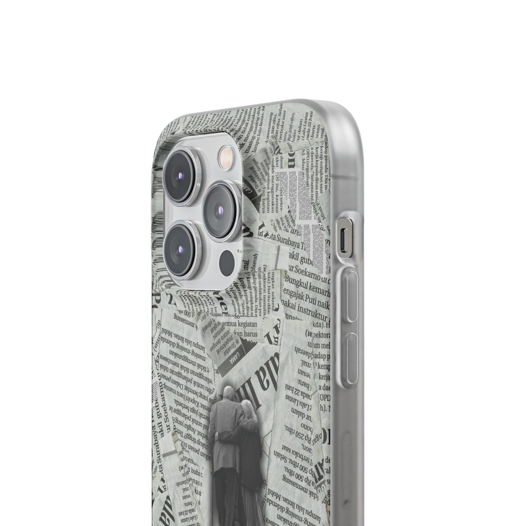 Newspaper Collage 'Until The End' Phone Case - Romantic Vintage iPhone Cover