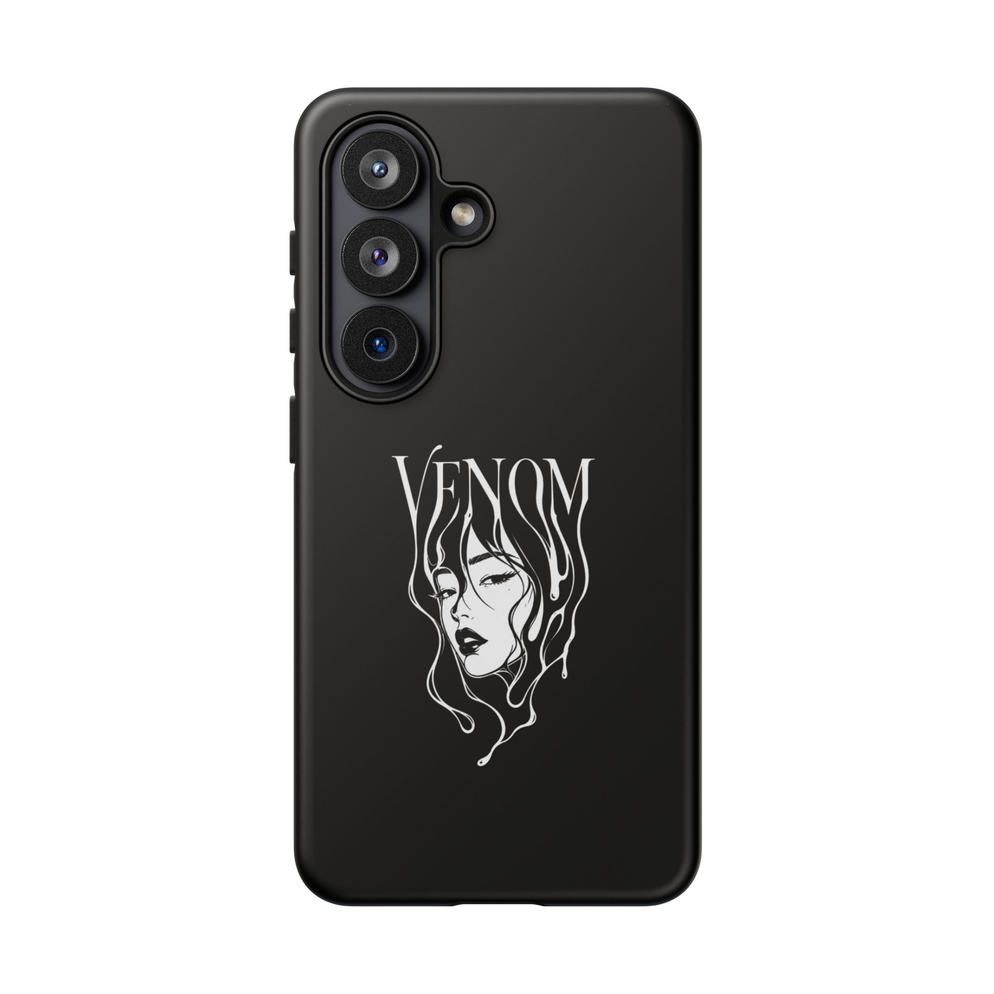 Venom Goth Phone Case — Black Protective Tough Case with Dark Femme Artwork