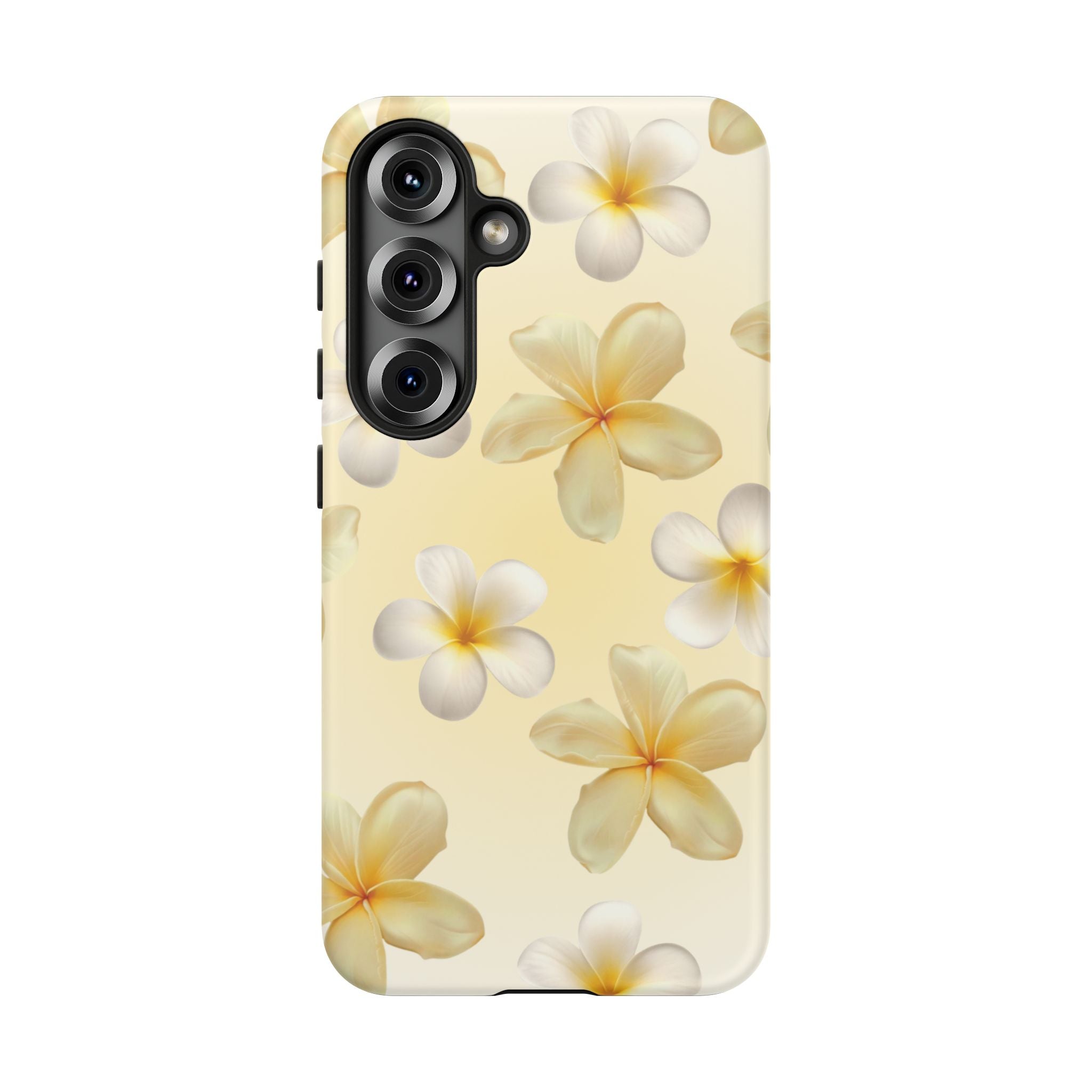 Plumeria Floral Phone Case — Tropical Yellow Hard Phone Cover