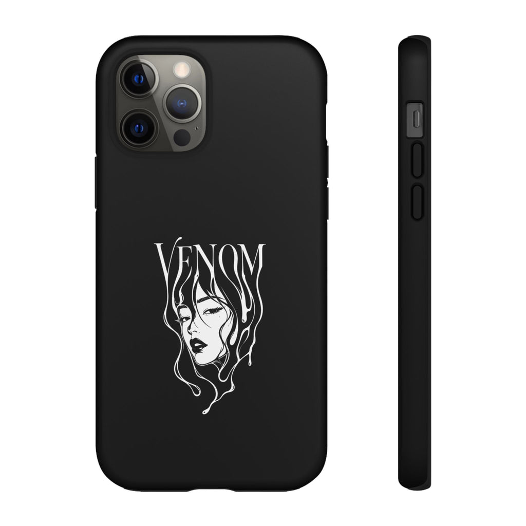 Venom Goth Phone Case — Black Protective Tough Case with Dark Femme Artwork