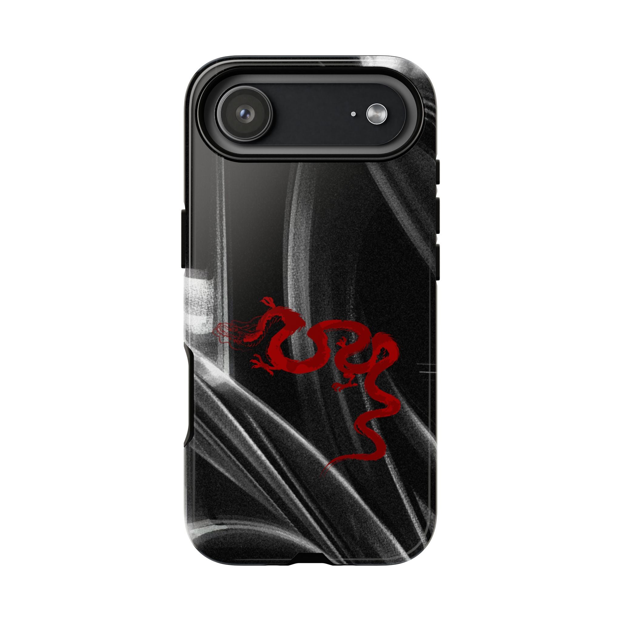 Phone Case — Black Abstract Smoke Design