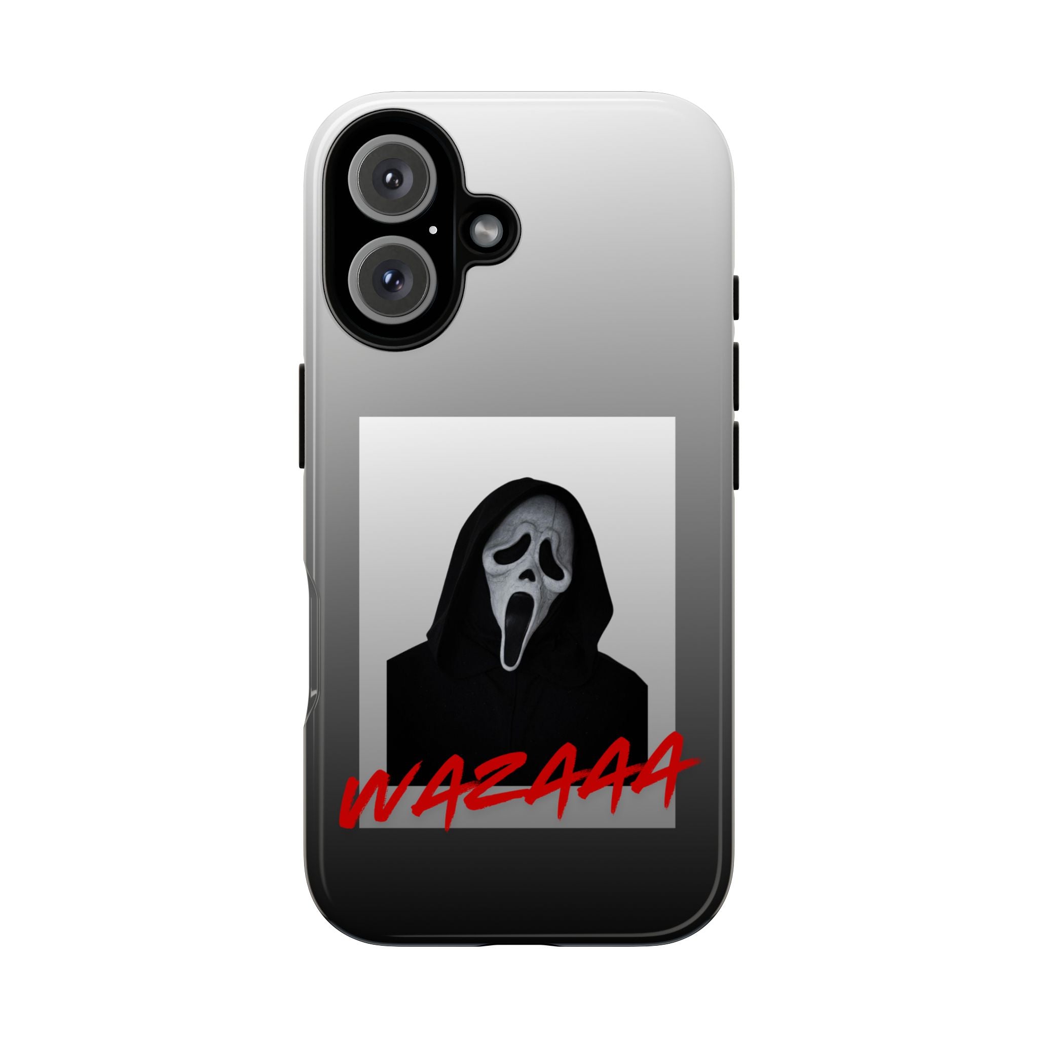 Scream Mask Phone Case – 'WAZAAA' Horror Movie Protective Cover