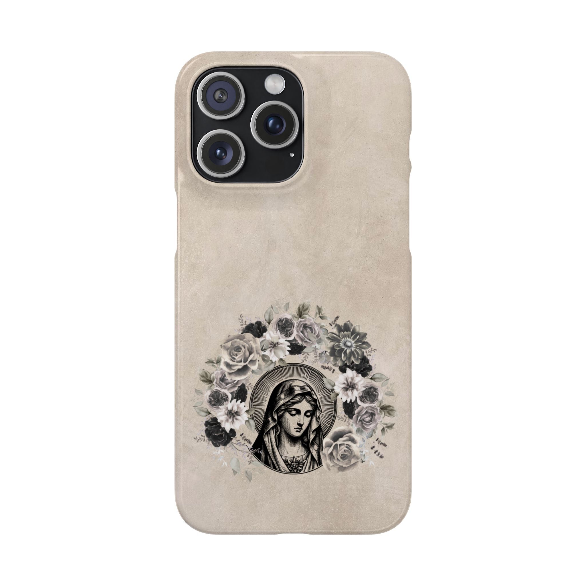 Vintage Madonna Floral Phone Case — Religious iPhone Snap Case