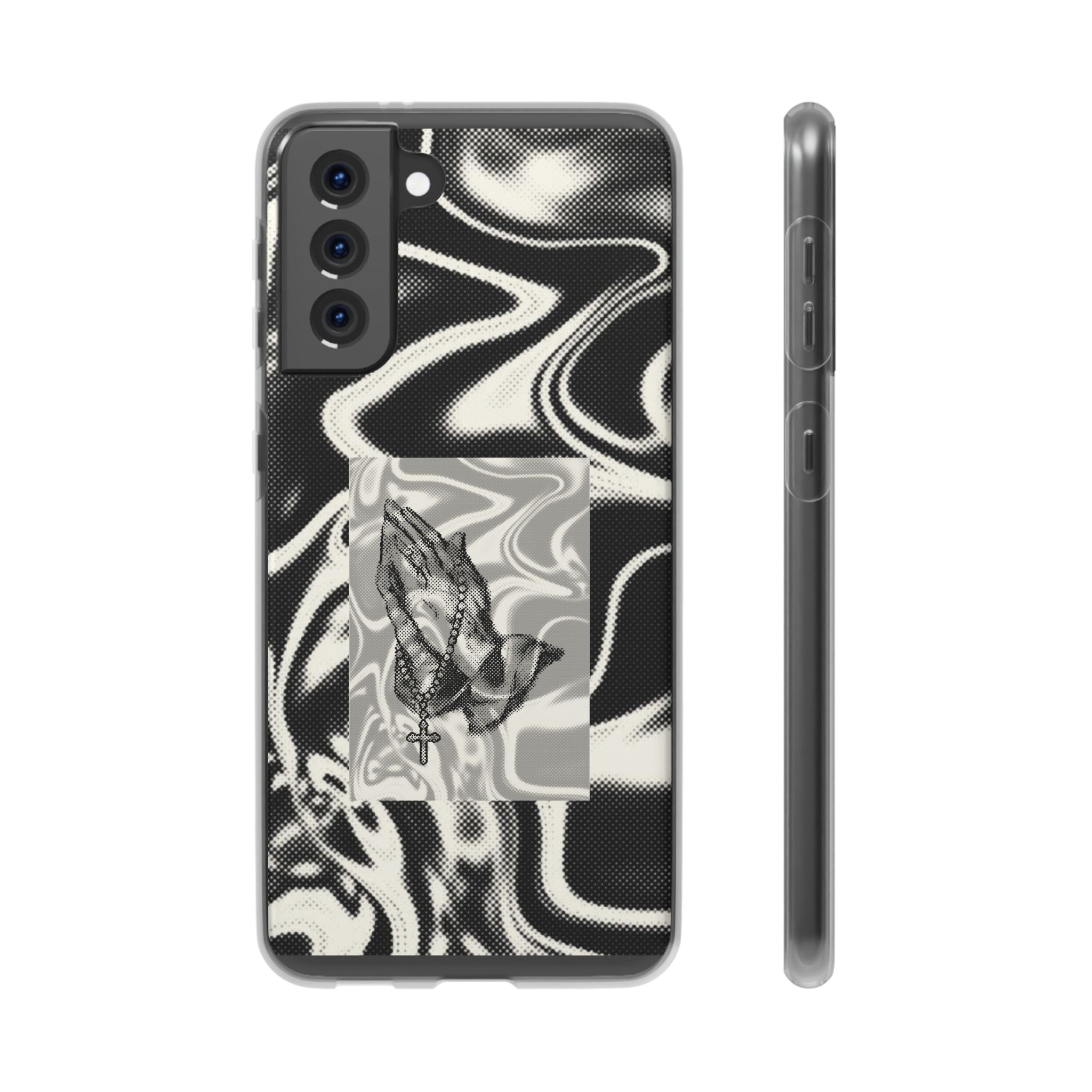 Praying Hands Black & White Phone Case