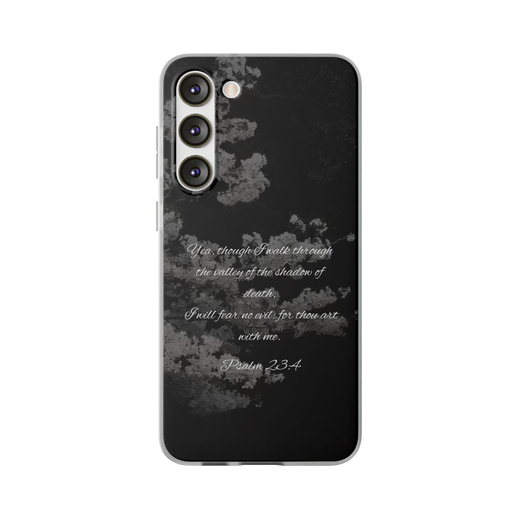Phone Case — Psalm 23:4 Black Cloudy Faith Design